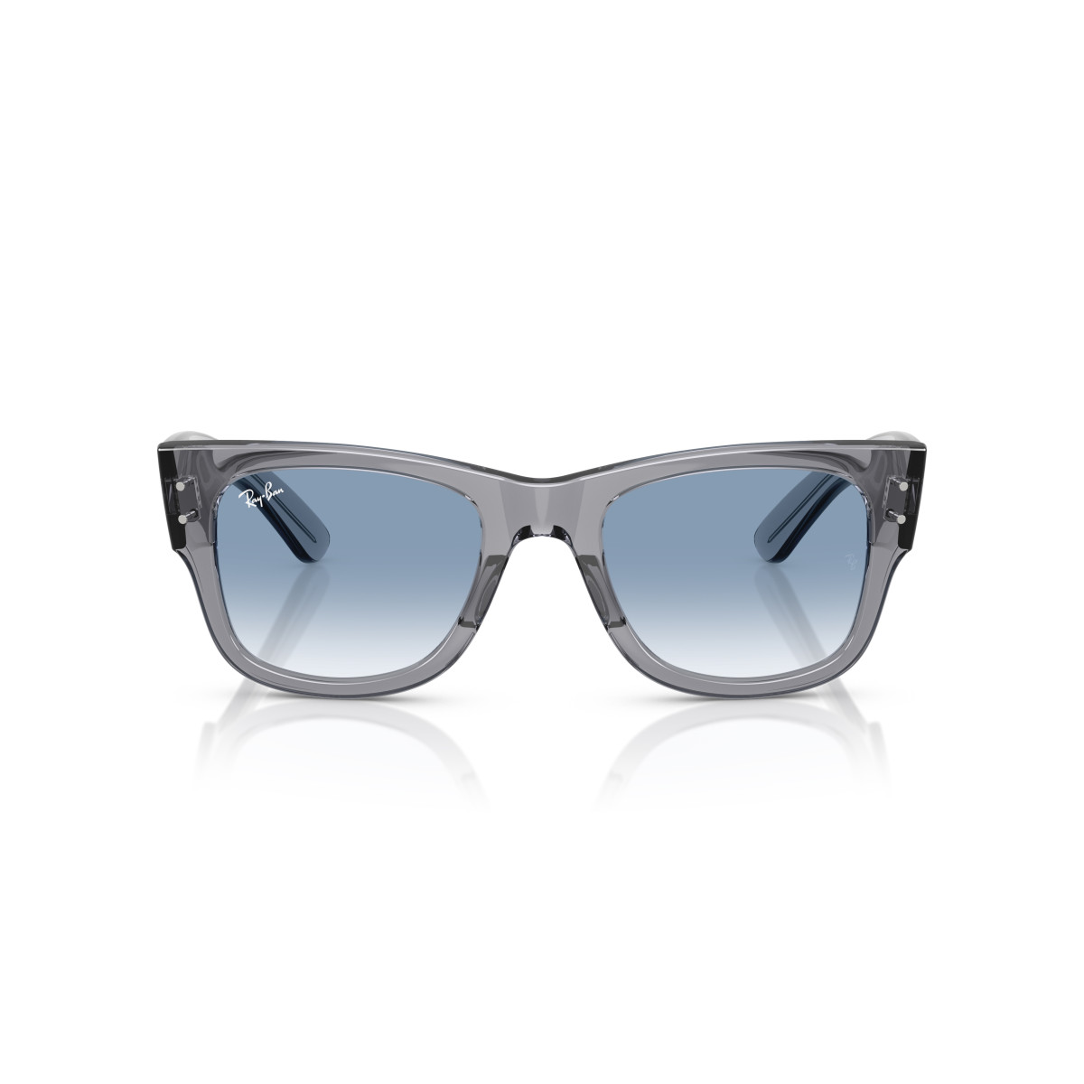 Ray-Ban Mega Wayfarer saulesbrilles | Transparent Grey - Clear Gradient Blue