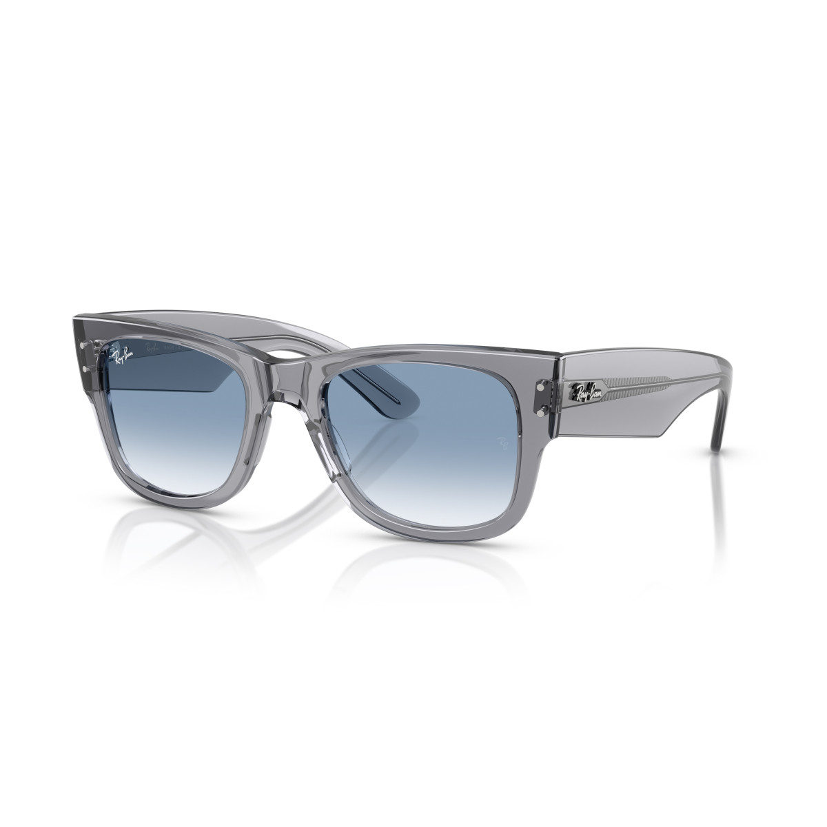 Ray-Ban Mega Wayfarer saulesbrilles | Transparent Grey - Clear Gradient Blue