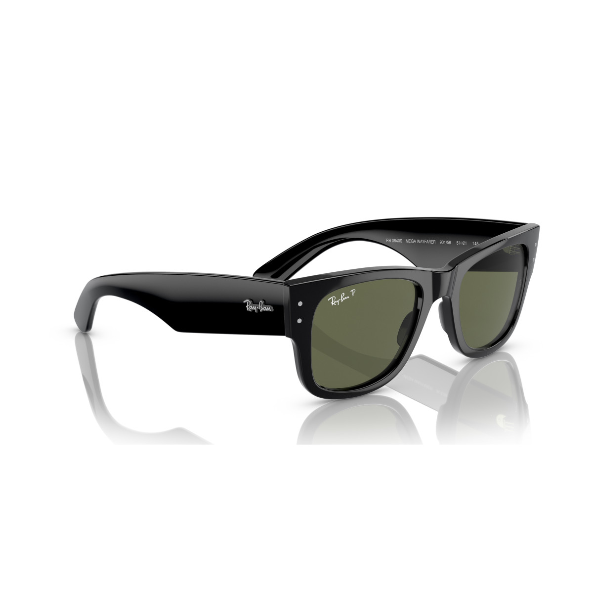 Ray-Ban Mega Wayfarer saulesbrilles | Polarized | Black - Green