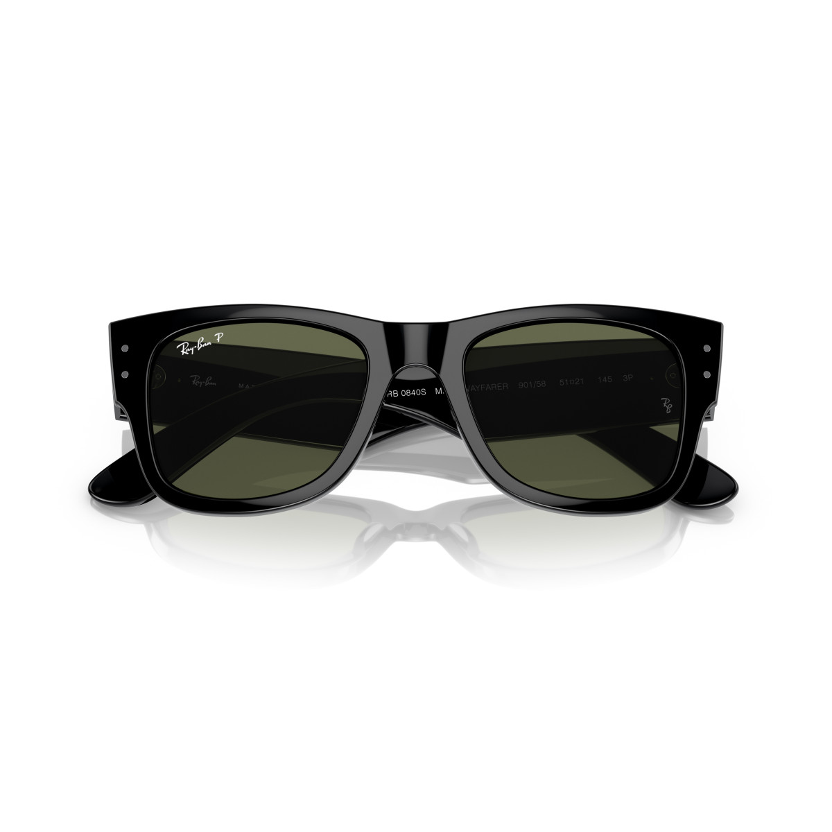 Ray-Ban Mega Wayfarer saulesbrilles | Polarized | Black - Green