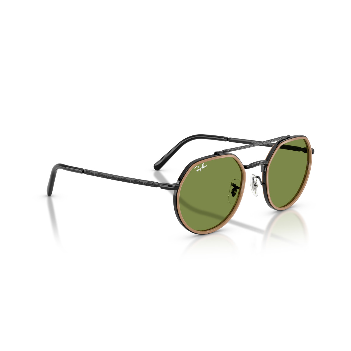 Ray-Ban RB3765 saulesbrilles | Black - Green
