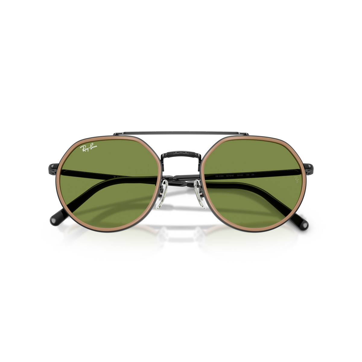 Ray-Ban RB3765 saulesbrilles | Black - Green