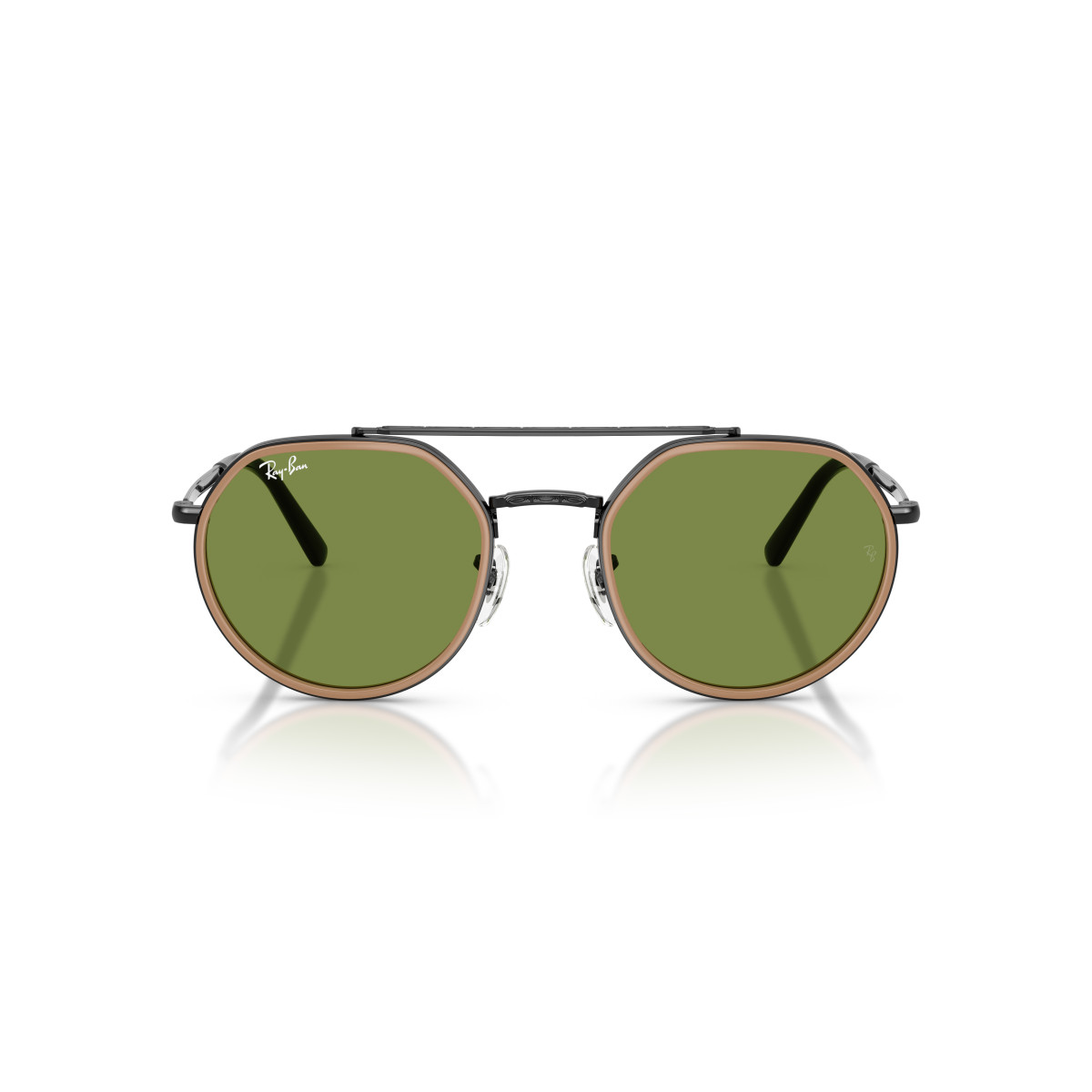 Ray-Ban RB3765 saulesbrilles | Black - Green