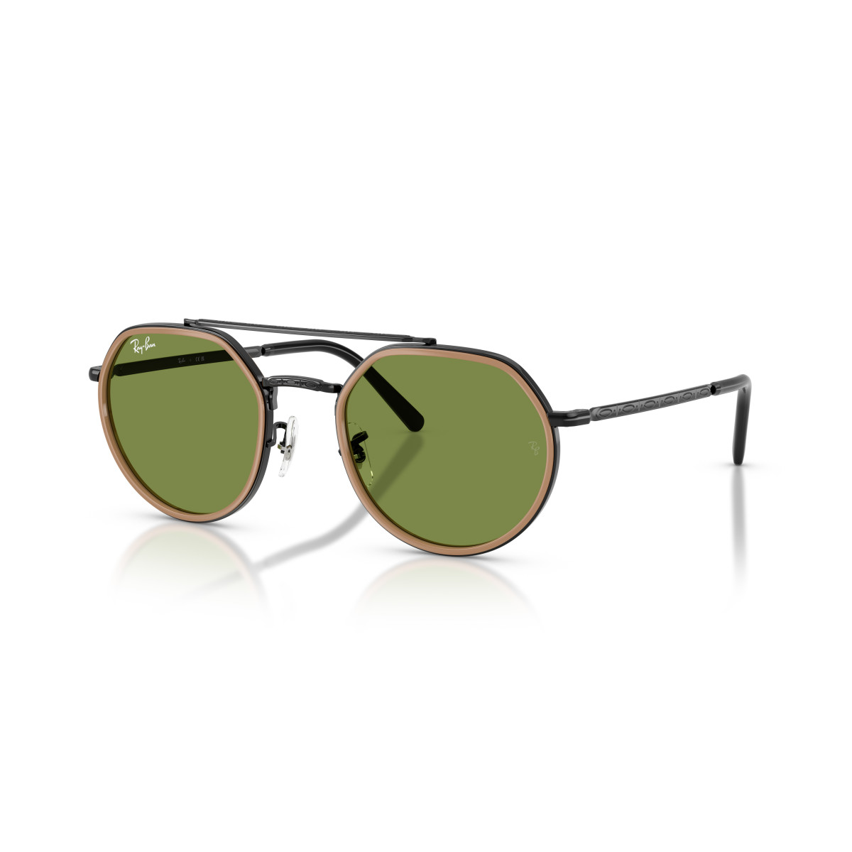 Ray-Ban RB3765 saulesbrilles | Black - Green