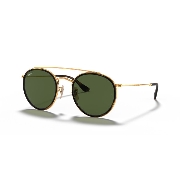 Ray-Ban Round Double Bridge saulesbrilles | Arista Gold - G-15 Green