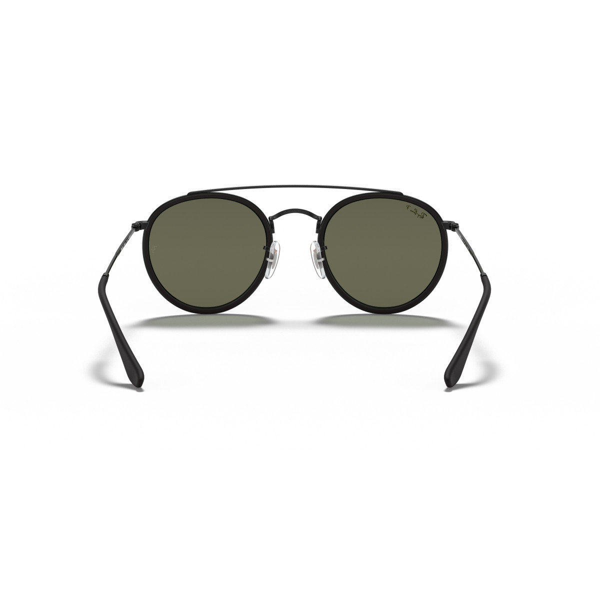 Ray-Ban Round Double Bridge saulesbrilles | Polarised | Black - G-15 Green