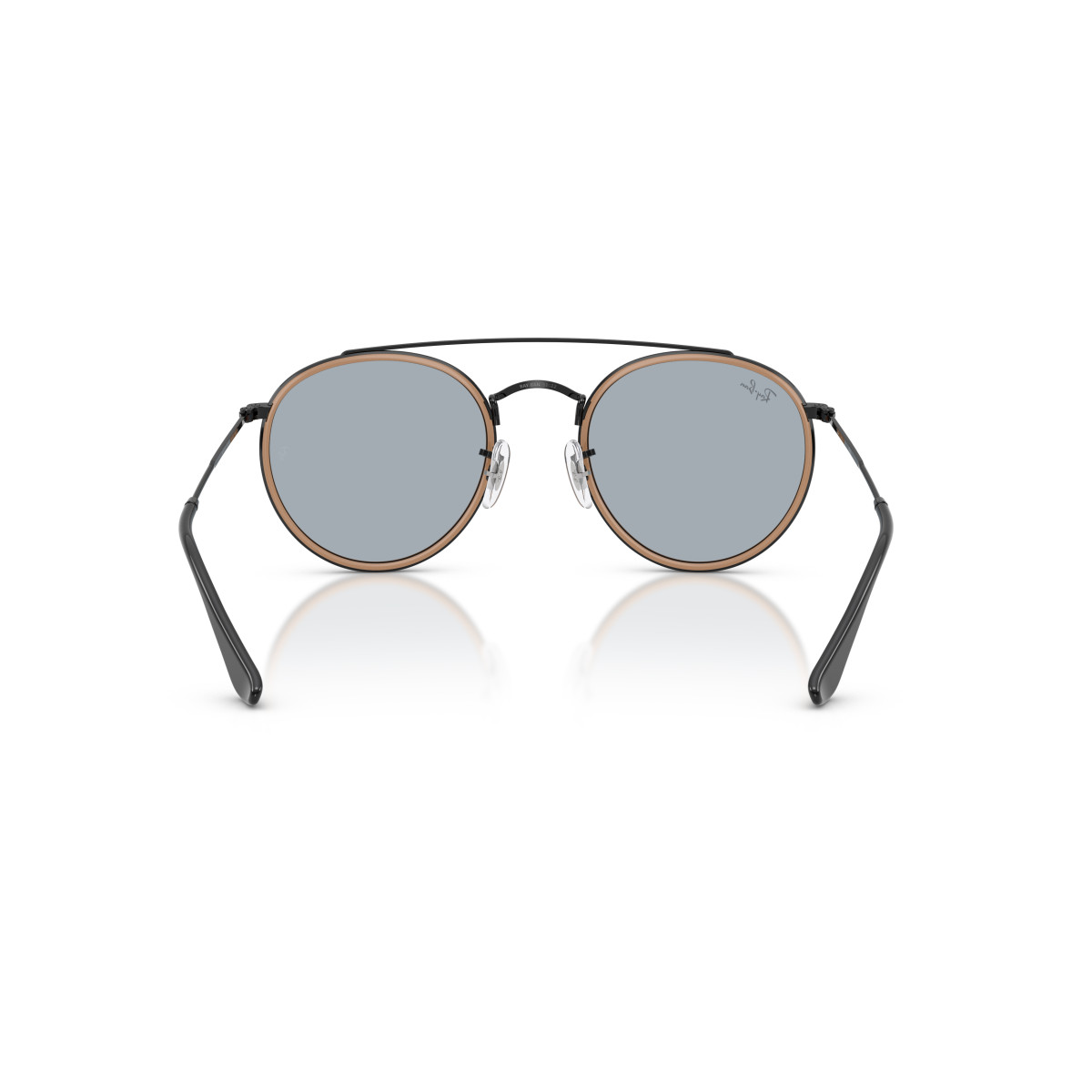 Ray-Ban Round Double Bridge saulesbrilles | Black - Blue