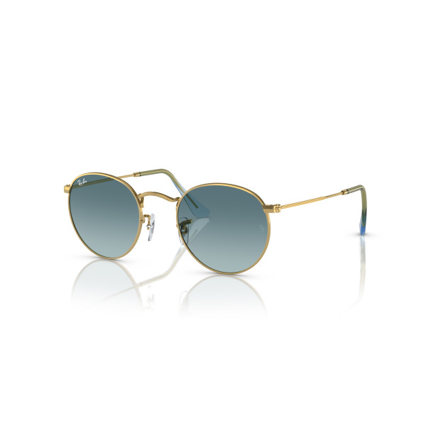 Ray-Ban Round Metal Large saulesbrilles | Gold - Blue
