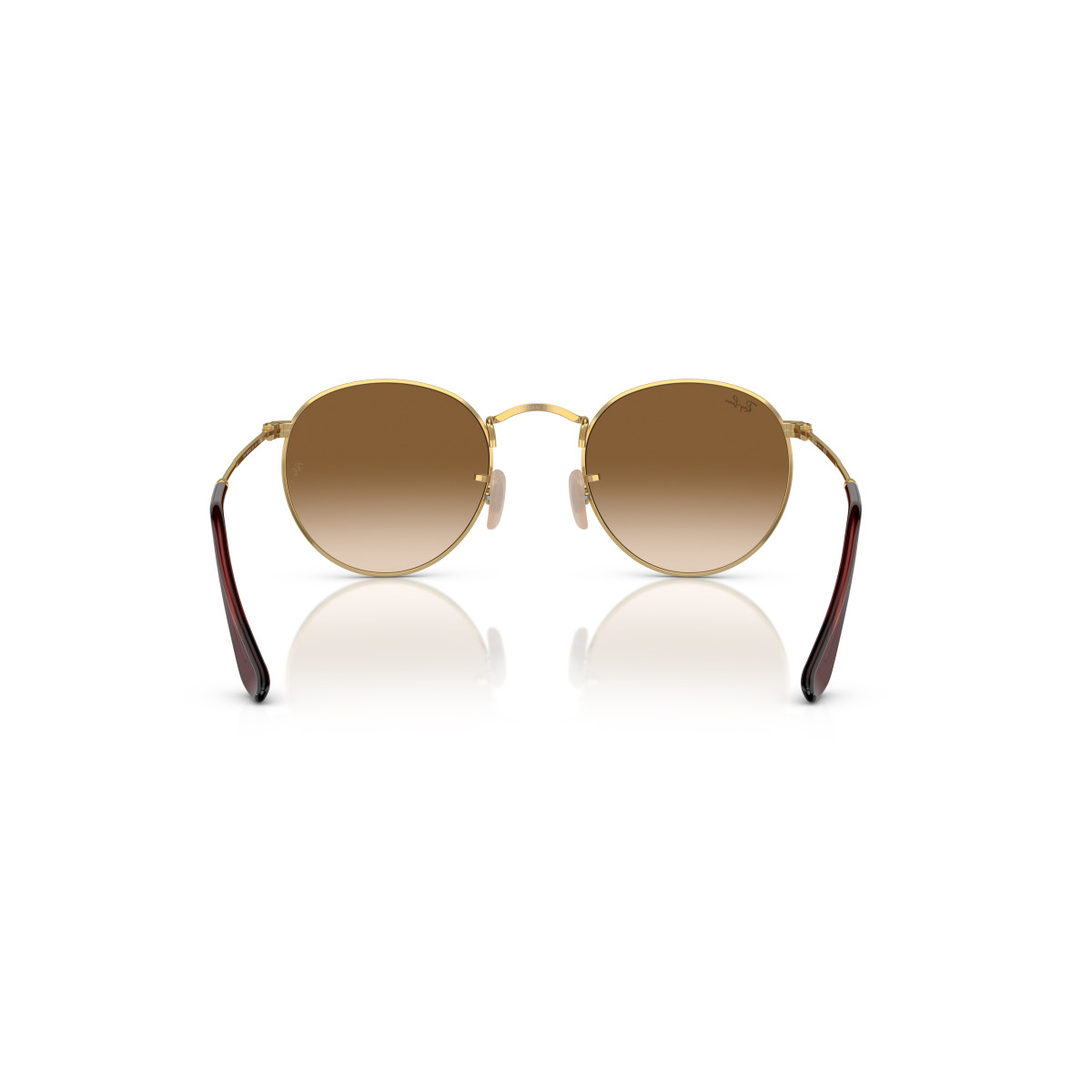 Ray-Ban Round Metal Large saulesbrilles | Gold - Brown