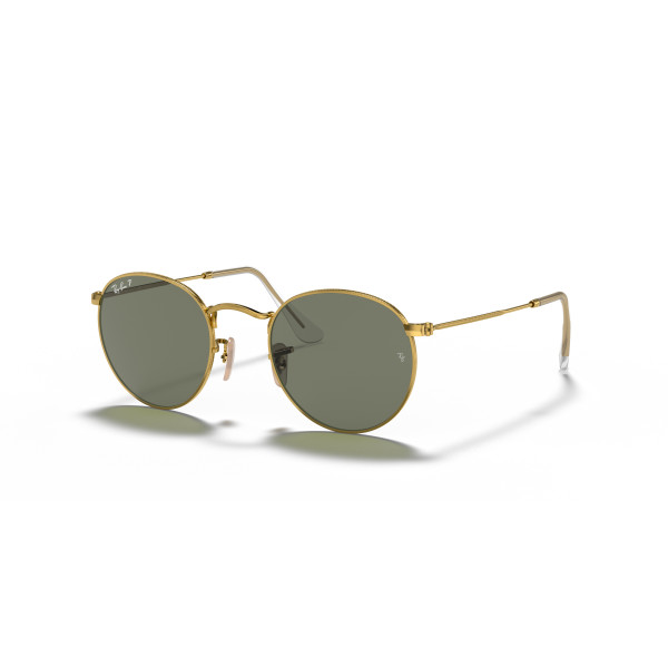 Ray-Ban Round Metal Small saulesbrilles | Polarised | Arista Gold - G-15 Green