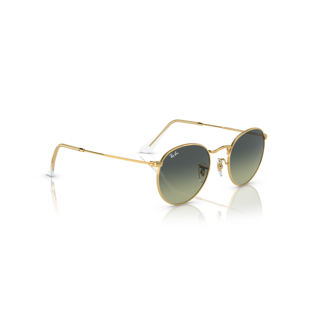 Ray-Ban Round Metal Large saulesbrilles | Arista Gold - Green Vintage
