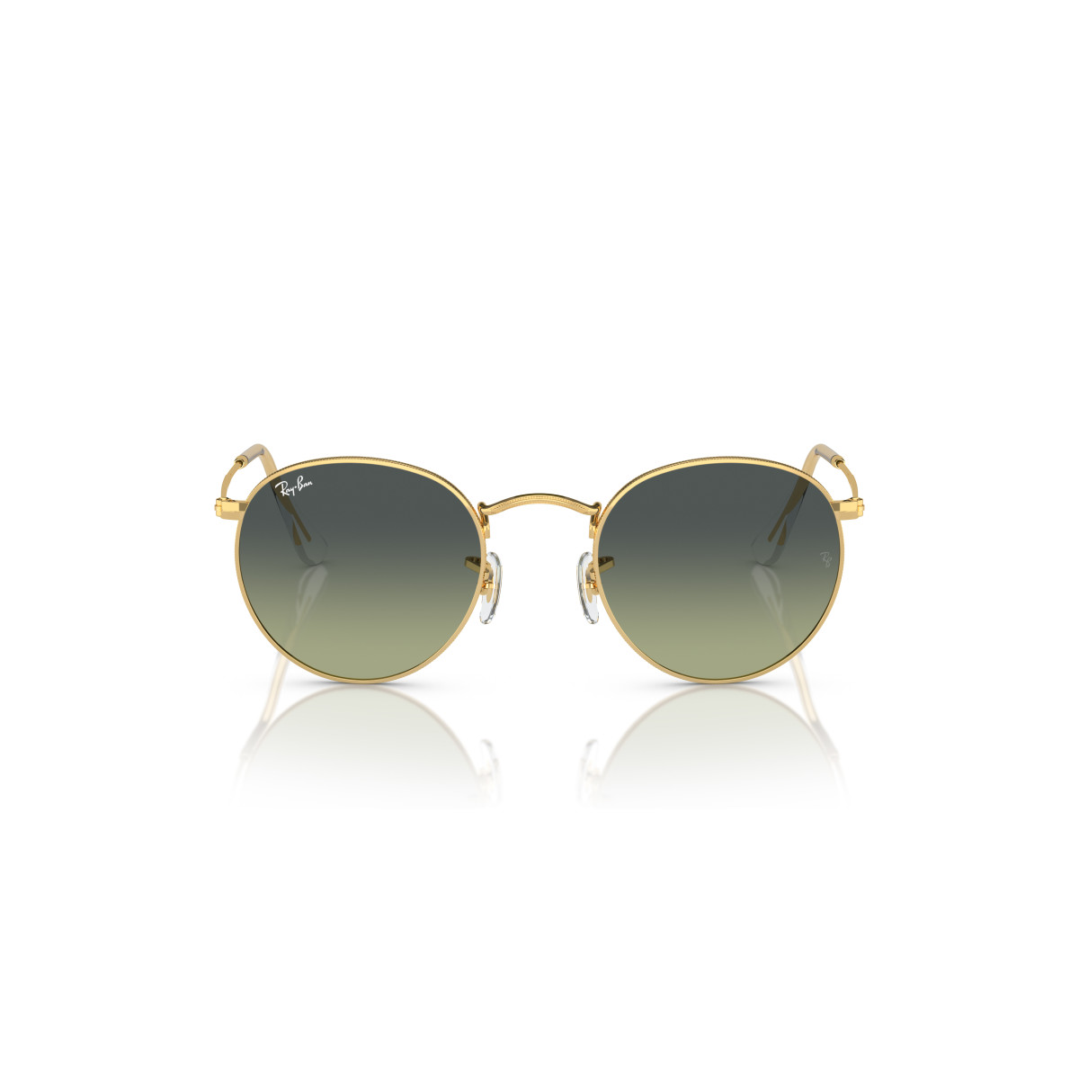 Ray-Ban Round Metal Large saulesbrilles | Arista Gold - Green Vintage