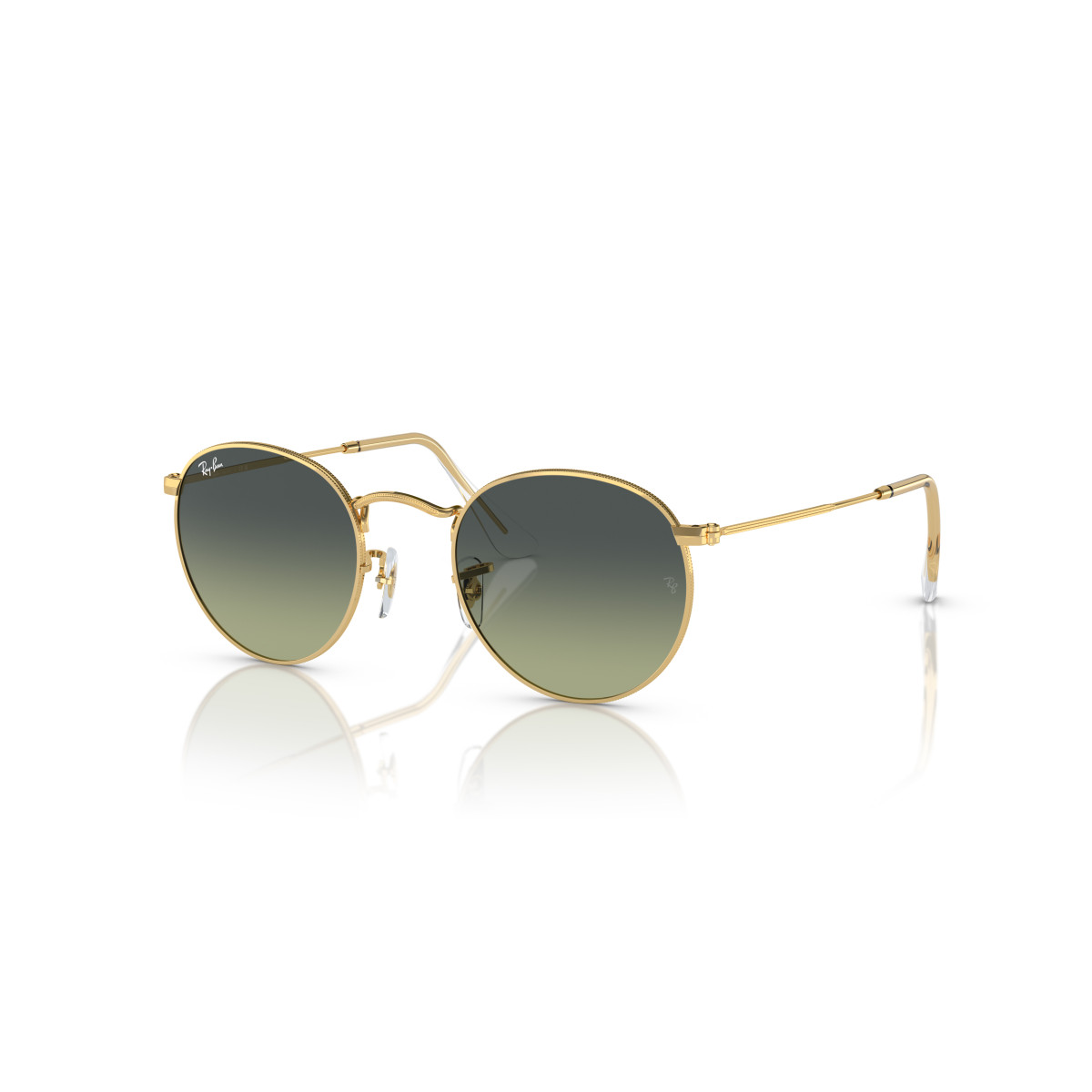 Ray-Ban Round Metal Large saulesbrilles | Arista Gold - Green Vintage