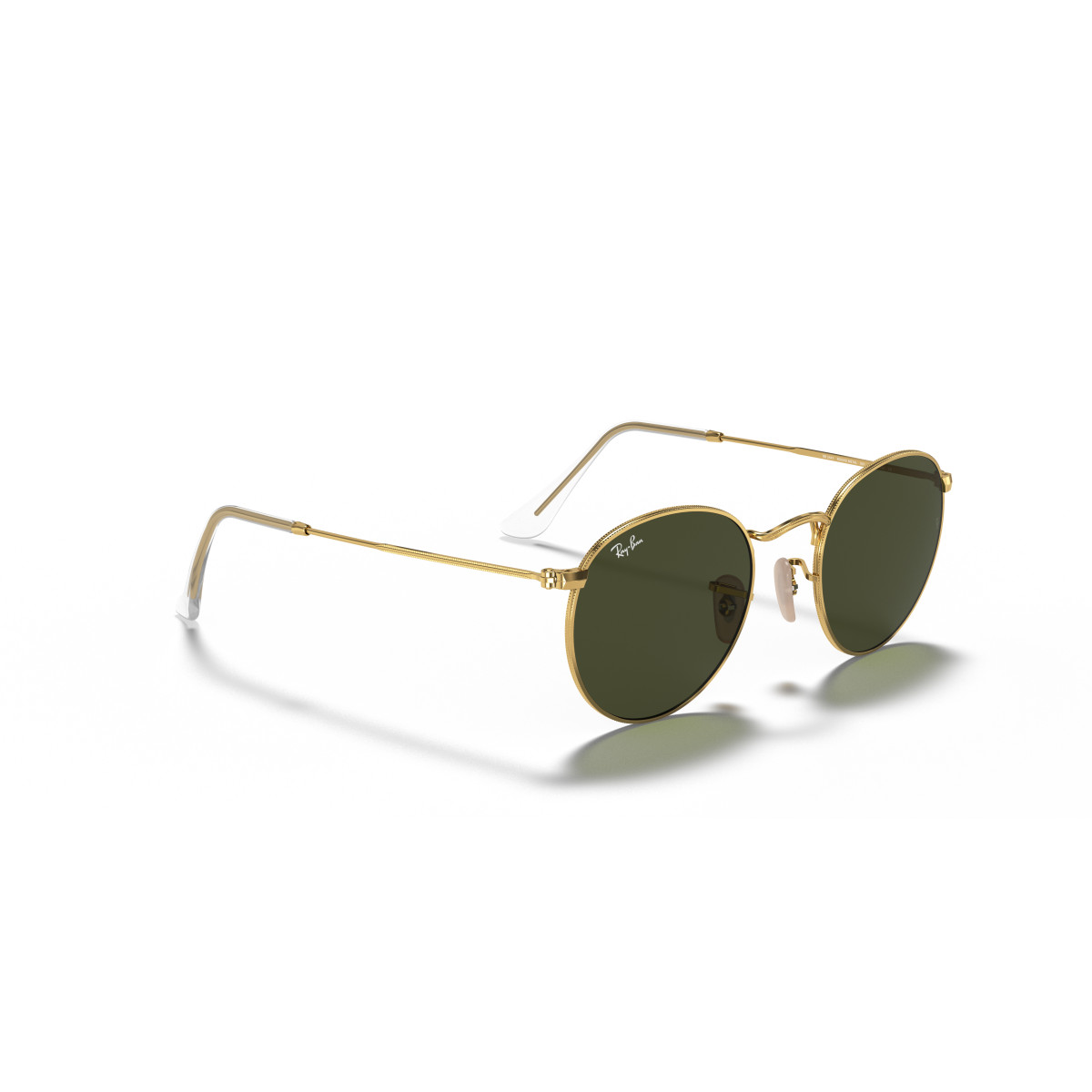 Ray-Ban Round Metal Small saulesbrilles | Arista Gold - G-15 Green