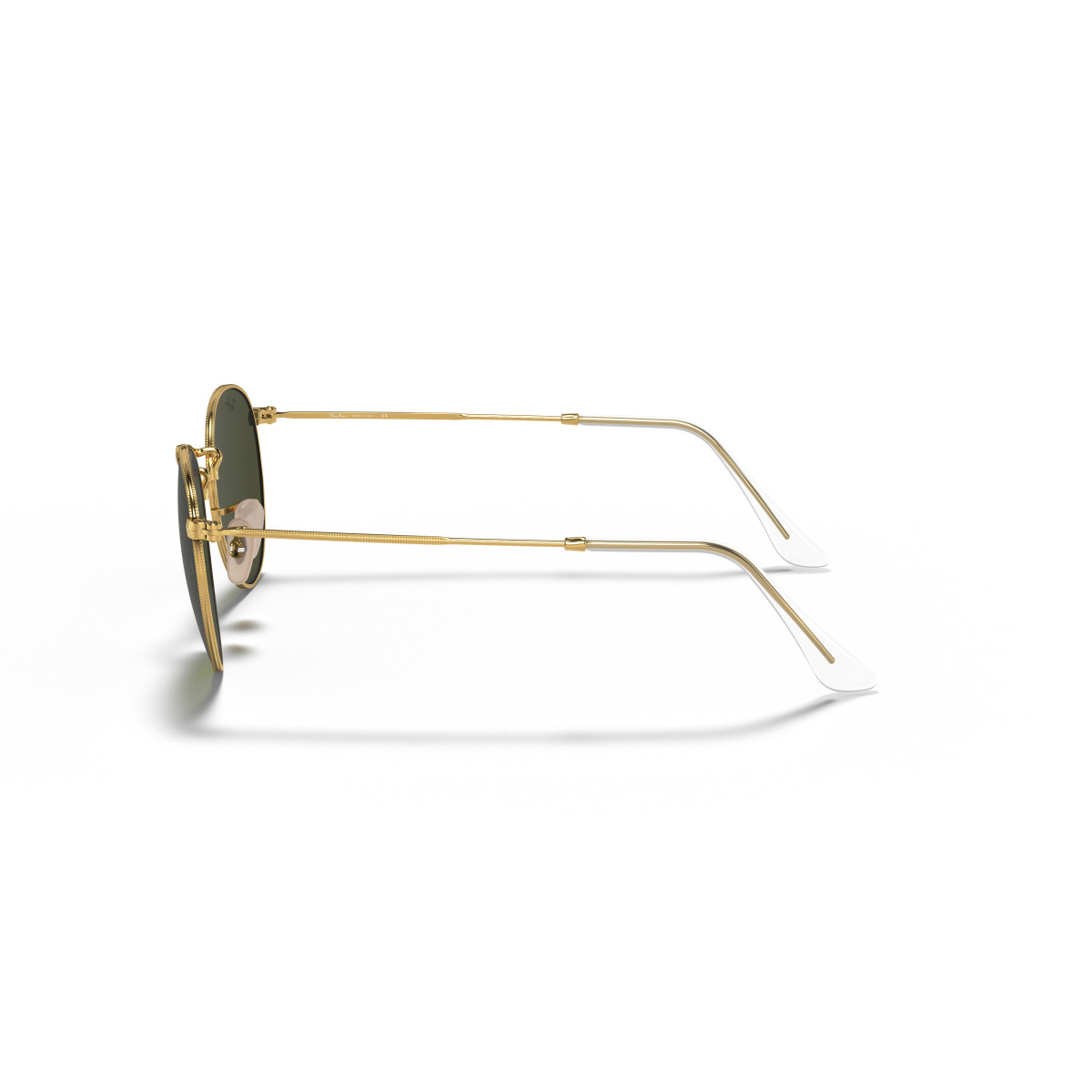 Ray-Ban Round Metal Small saulesbrilles | Arista Gold - G-15 Green