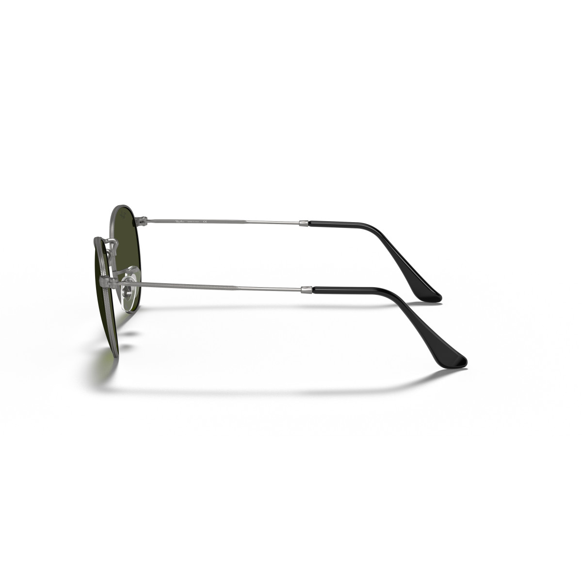 Ray-Ban Round Metal Large saulesbrilles | Gunmetal - G-15 Green