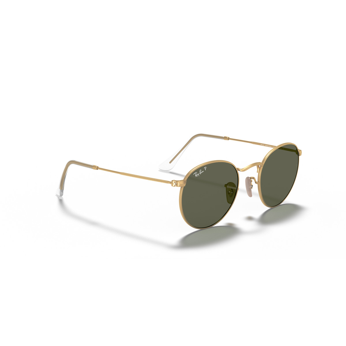 Ray-Ban Round Metal Small saulesbrilles | Polarized | Gold - G-15 Green