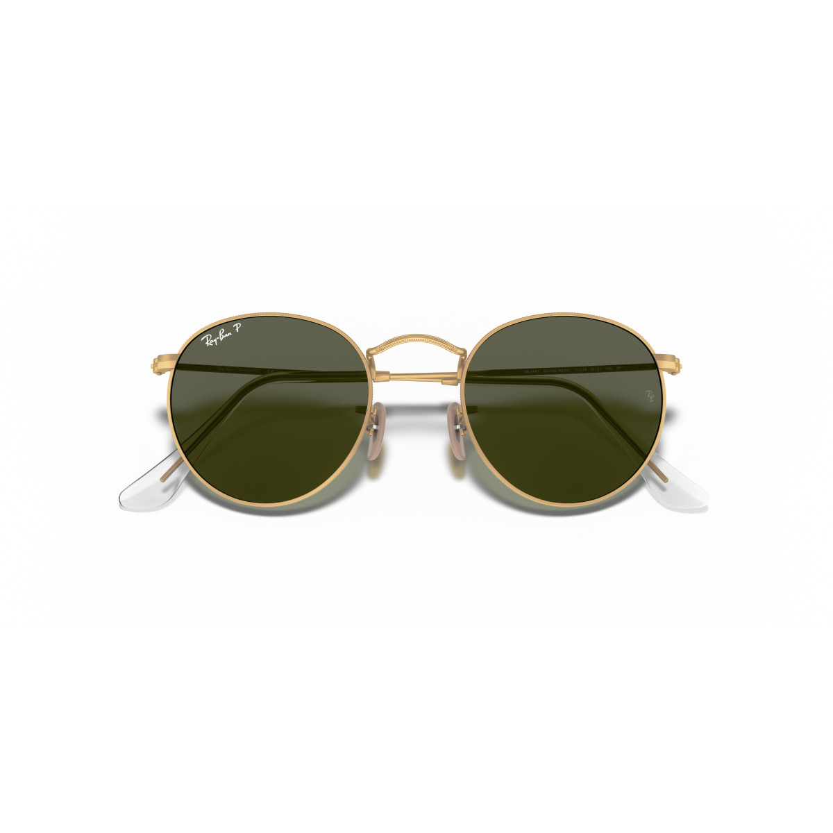 Ray-Ban Round Metal Small saulesbrilles | Polarized | Gold - G-15 Green
