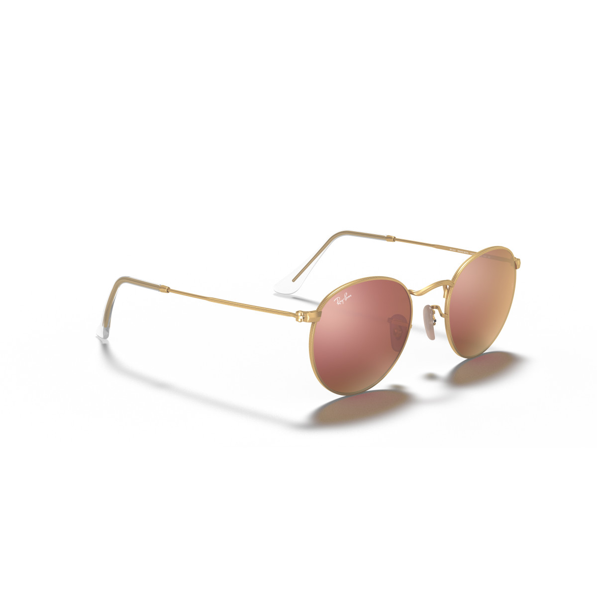 Ray-Ban Round Metal Large saulesbrilles | Gold - Brown