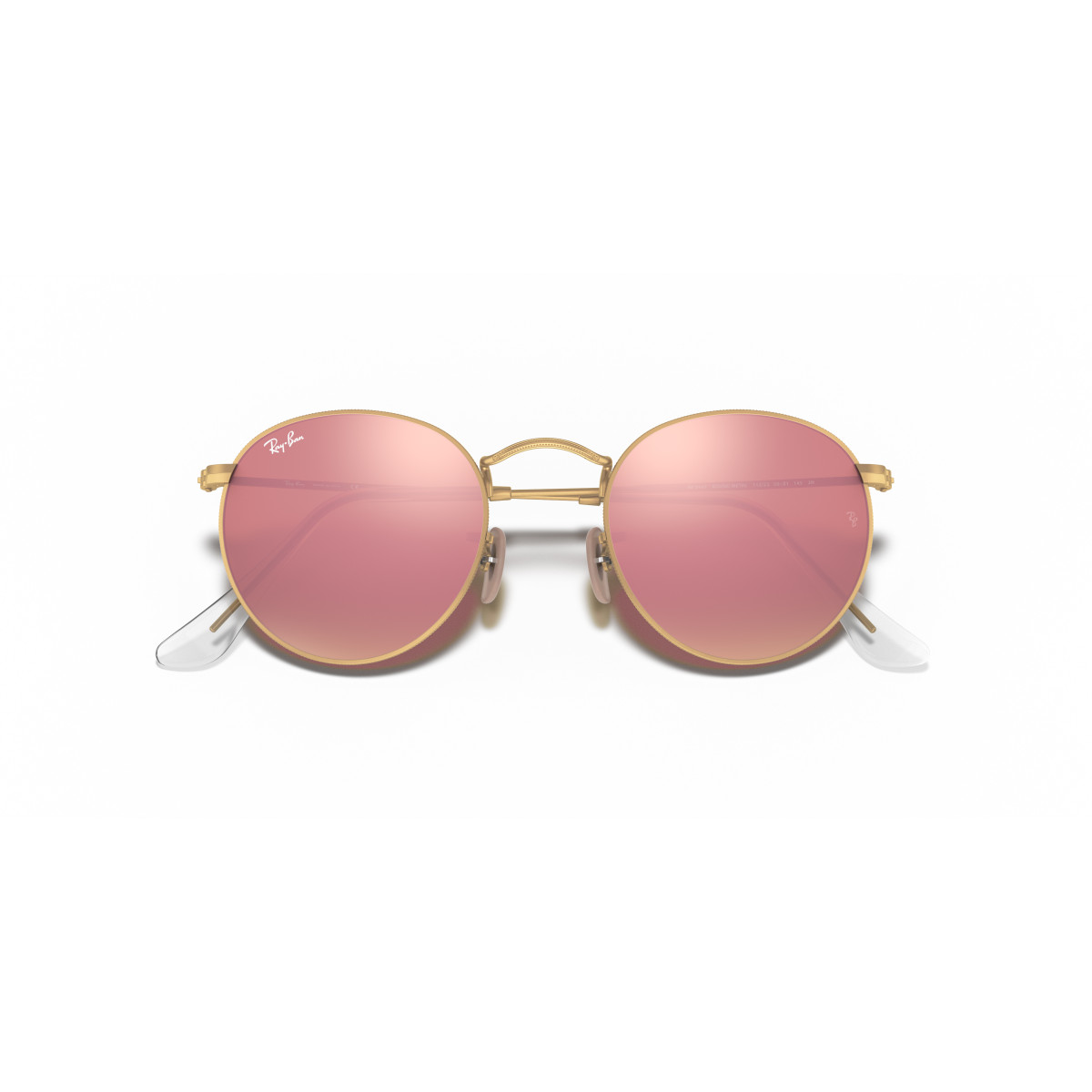 Ray-Ban Round Metal Large saulesbrilles | Gold - Brown