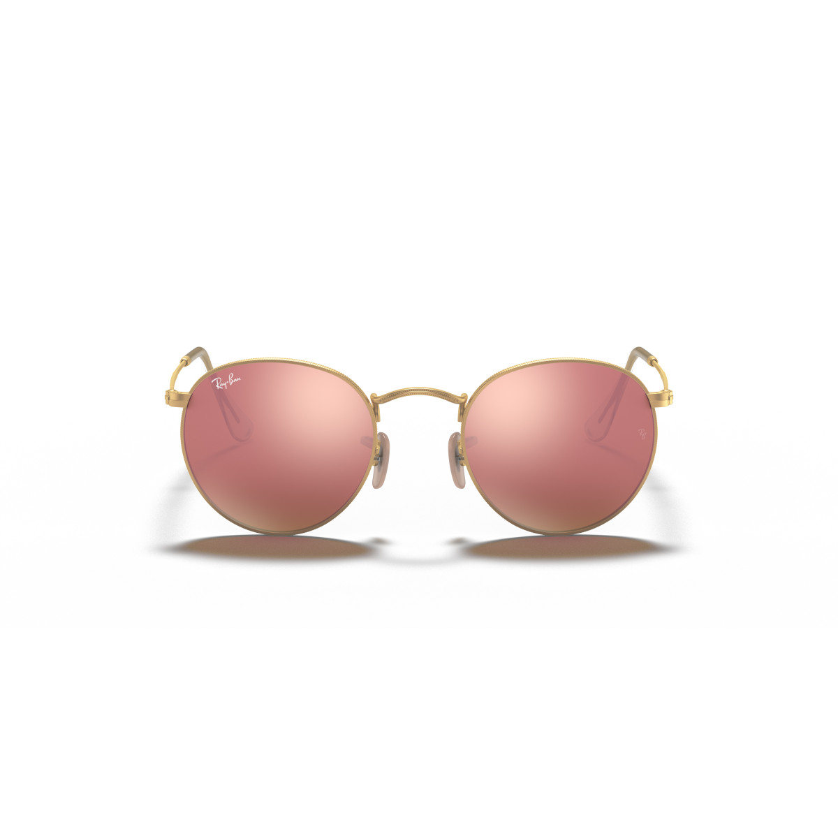 Ray-Ban Round Metal Large saulesbrilles | Gold - Brown