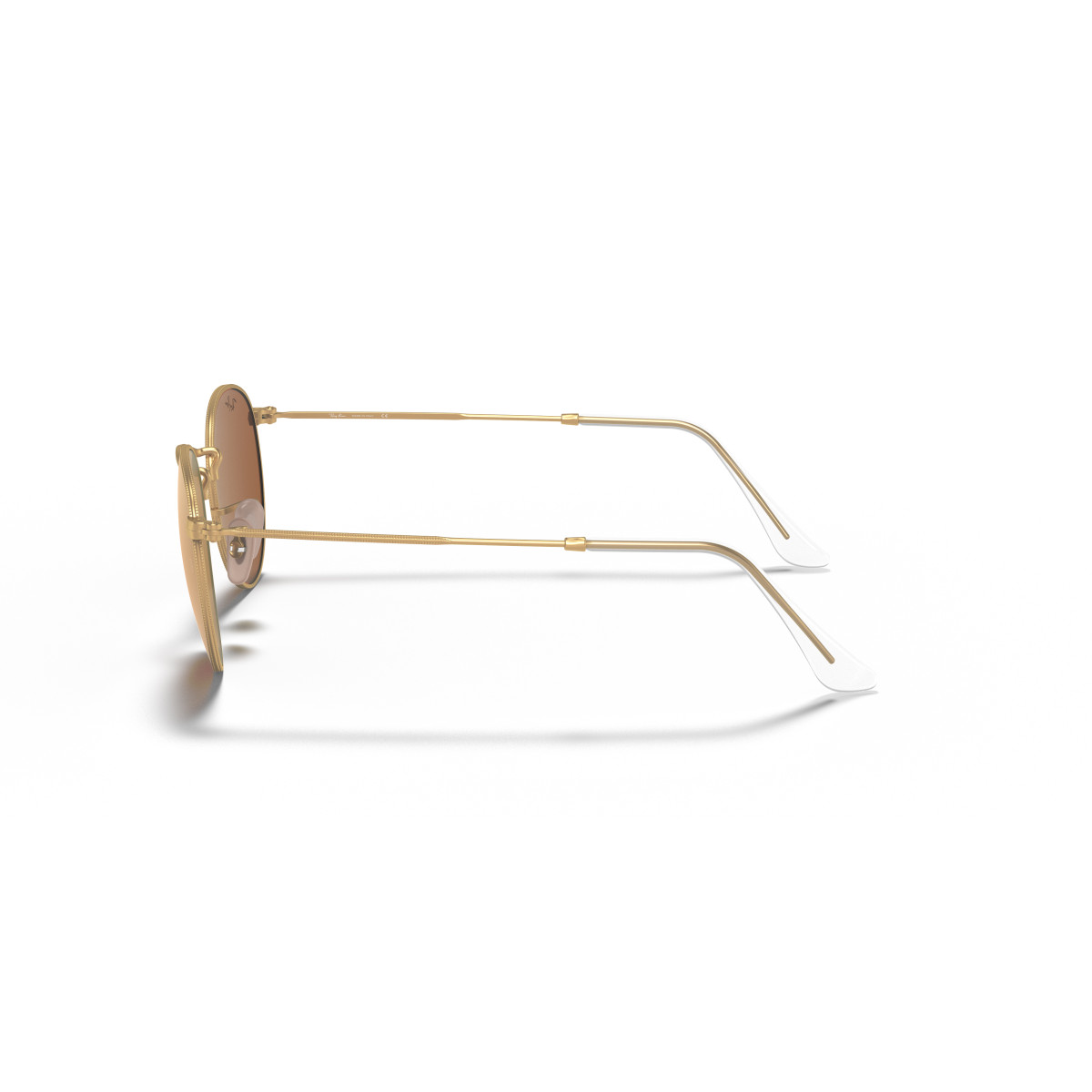 Ray-Ban Round Metal Large saulesbrilles | Gold - Brown