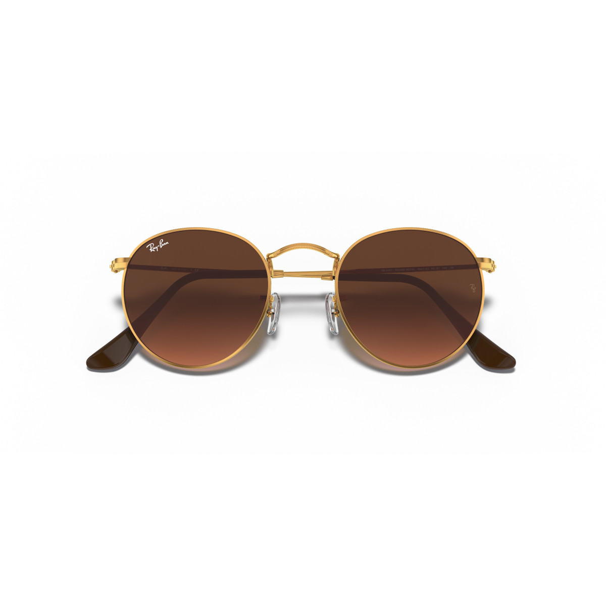 Ray-Ban Round Metal Large saulesbrilles | Light Bronze - Pink Brown Gradient