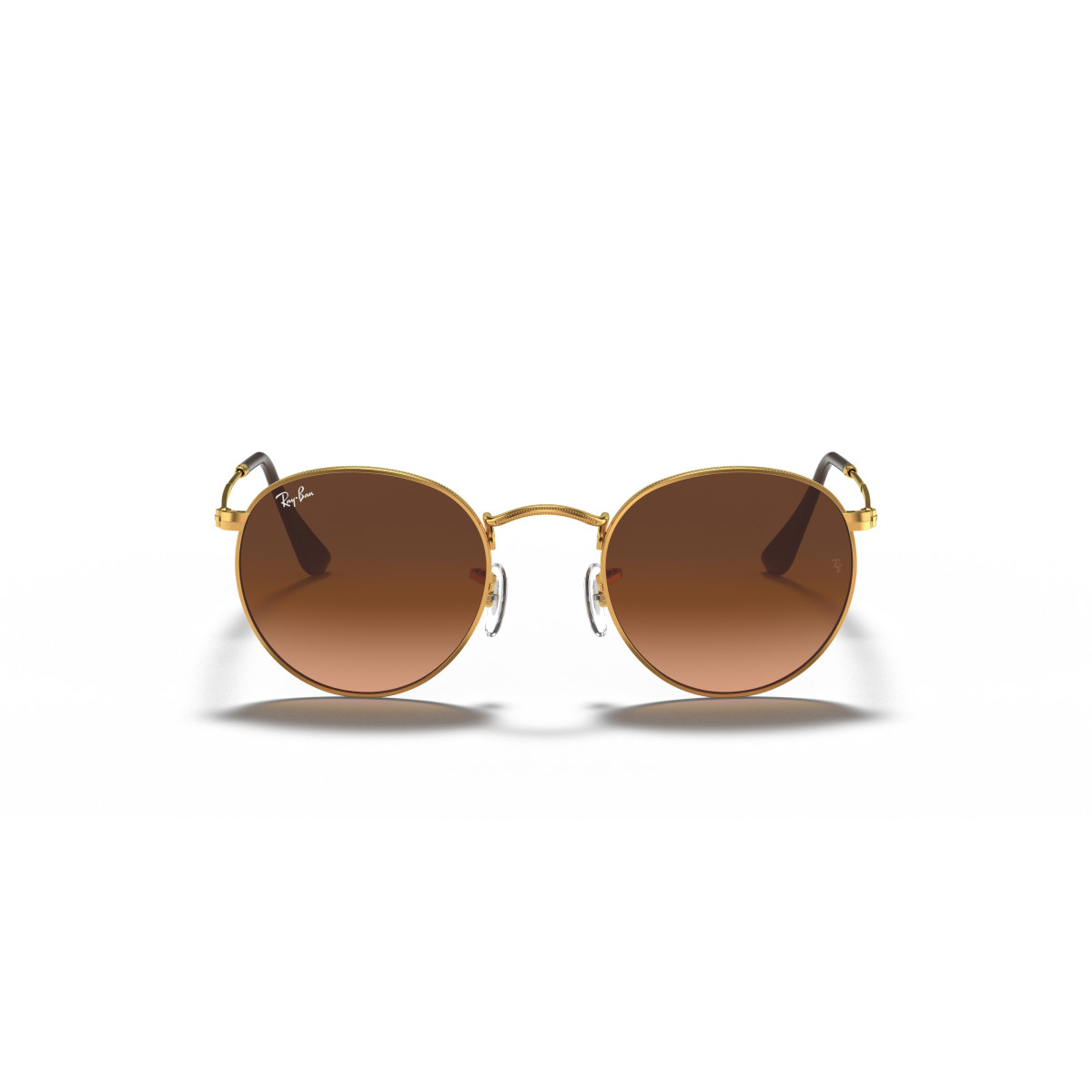Ray-Ban Round Metal Large saulesbrilles | Light Bronze - Pink Brown Gradient