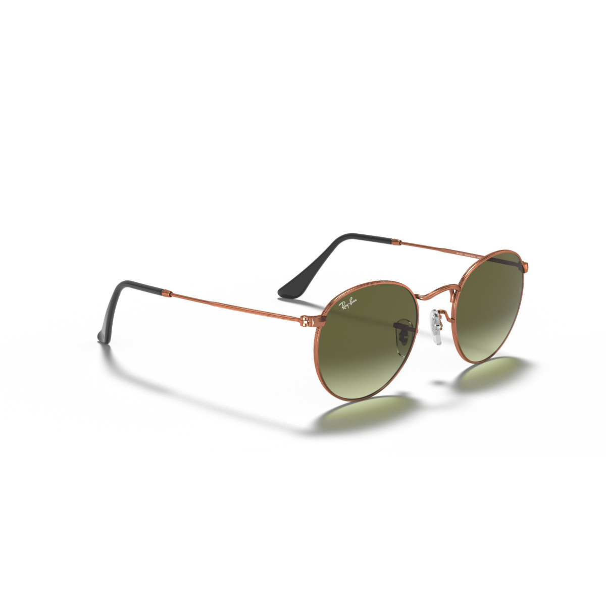 Ray-Ban Round Metal Large saulesbrilles | Bronze Copper - Green Gradient