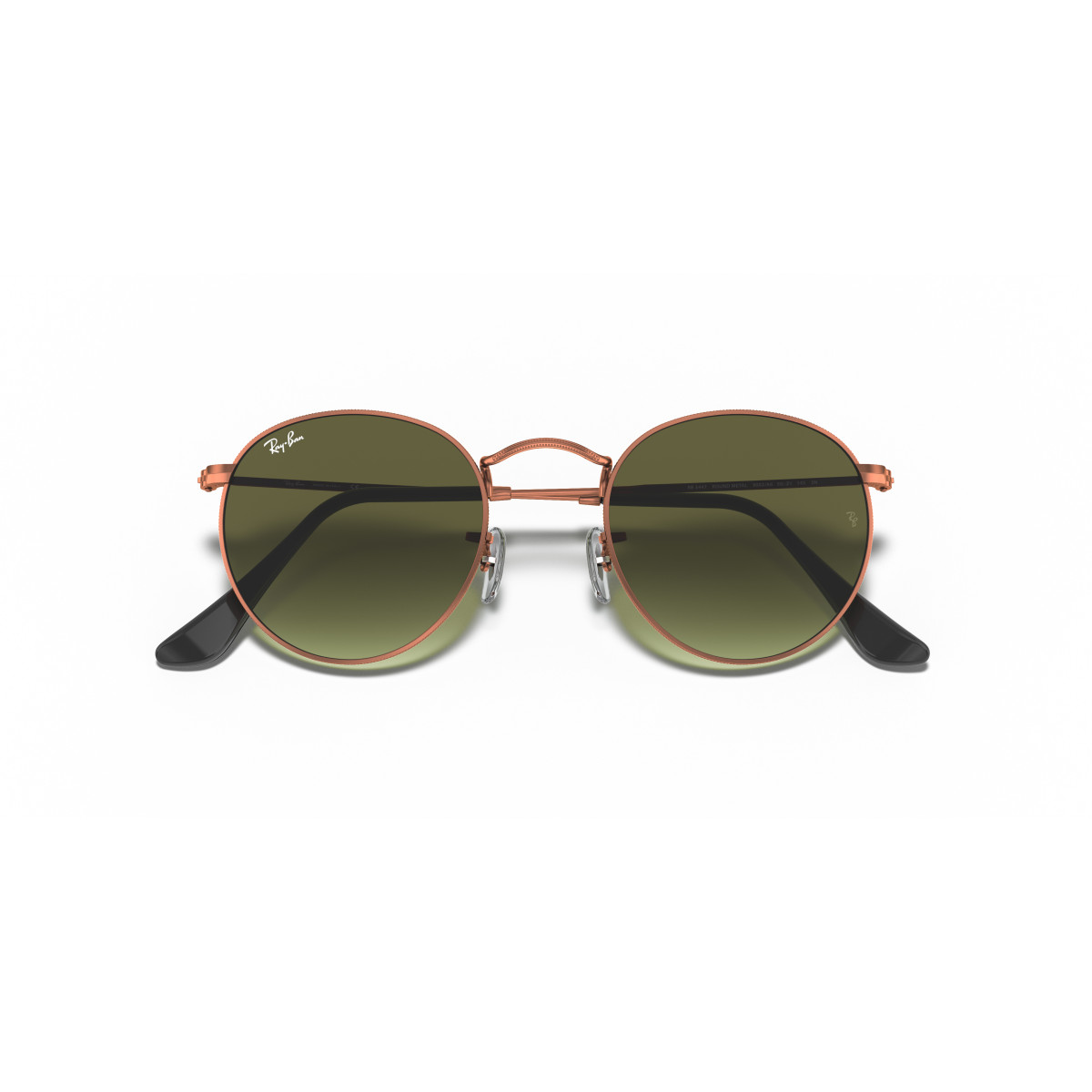 Ray-Ban Round Metal Large saulesbrilles | Bronze Copper - Green Gradient