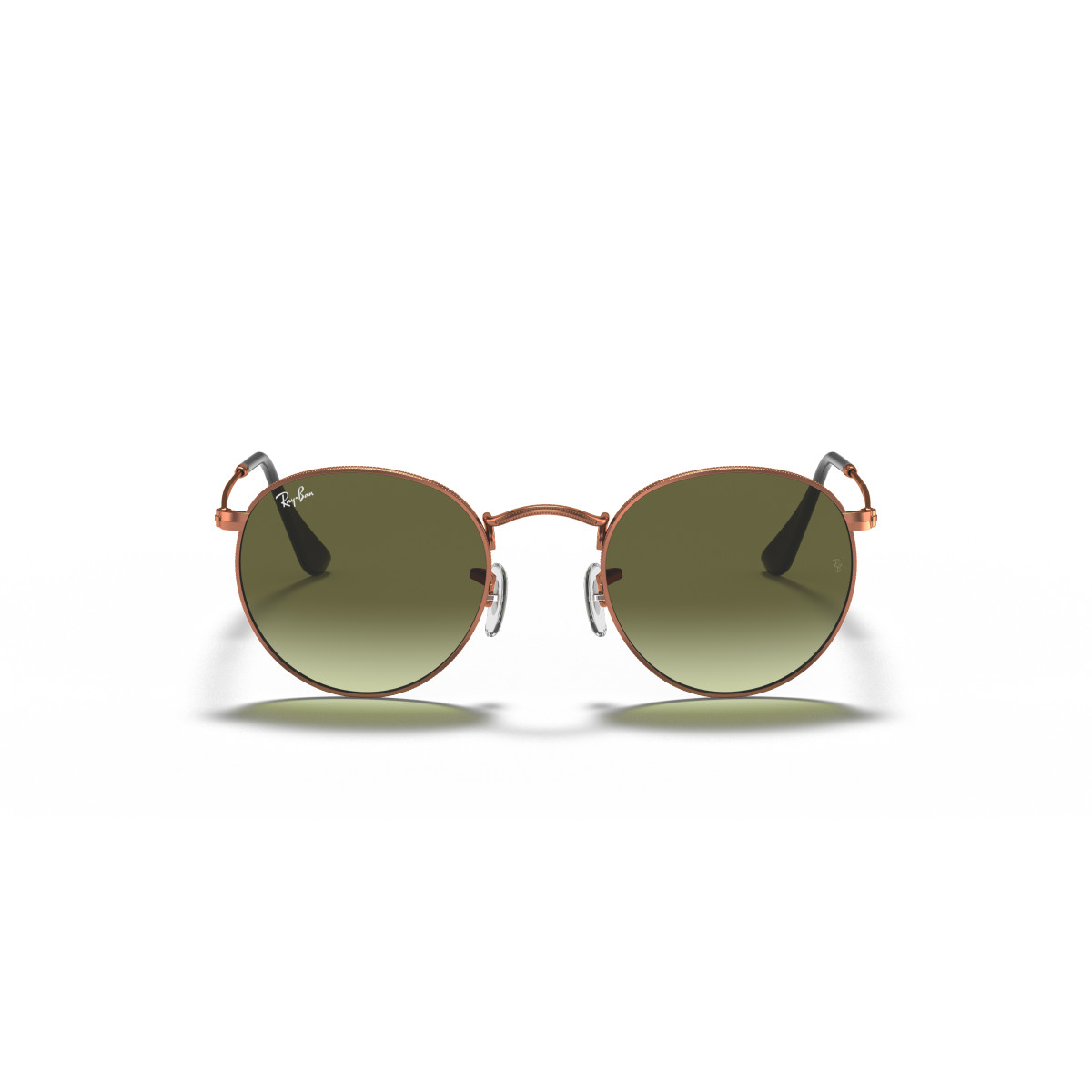 Ray-Ban Round Metal Large saulesbrilles | Bronze Copper - Green Gradient