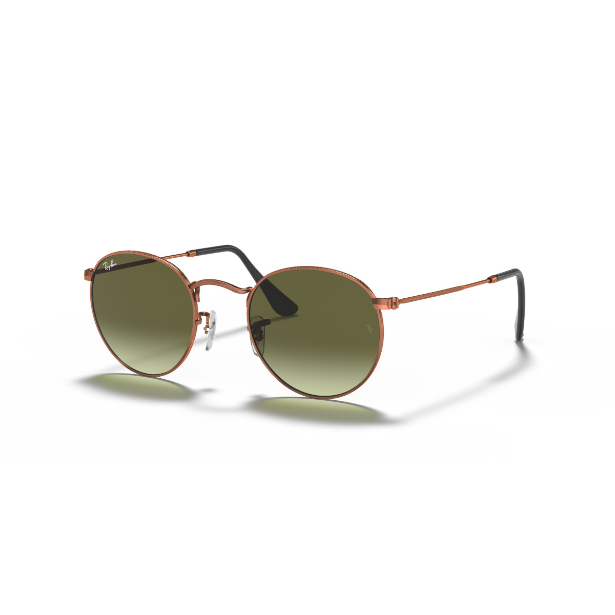 Ray-Ban Round Metal Large saulesbrilles | Bronze Copper - Green Gradient