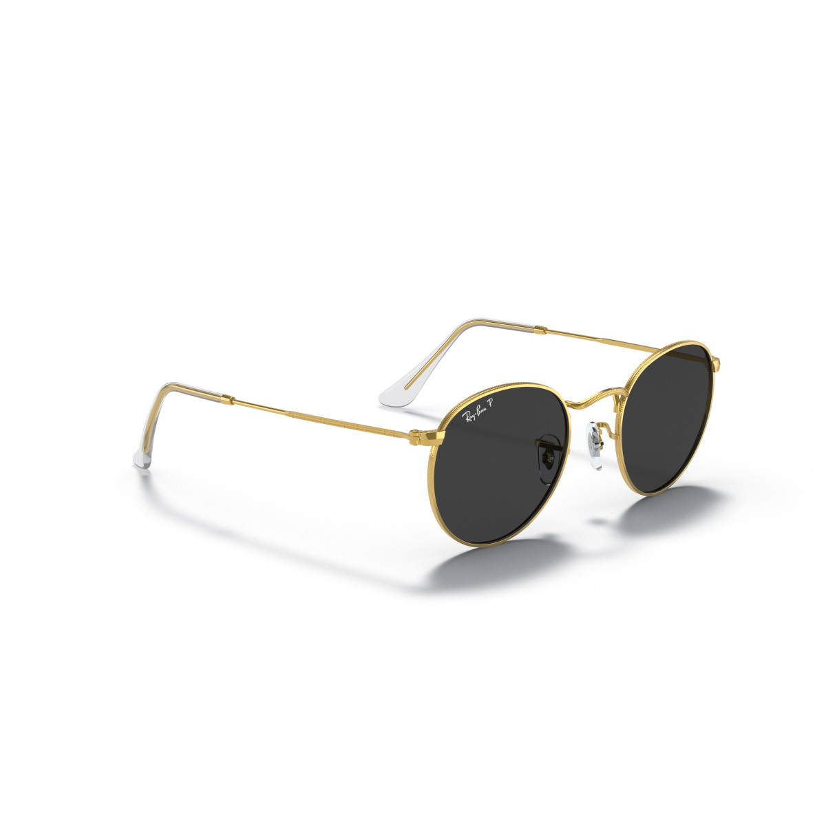 Ray-Ban Round Metal Large saulesbrilles | Polarised | Gold - Black