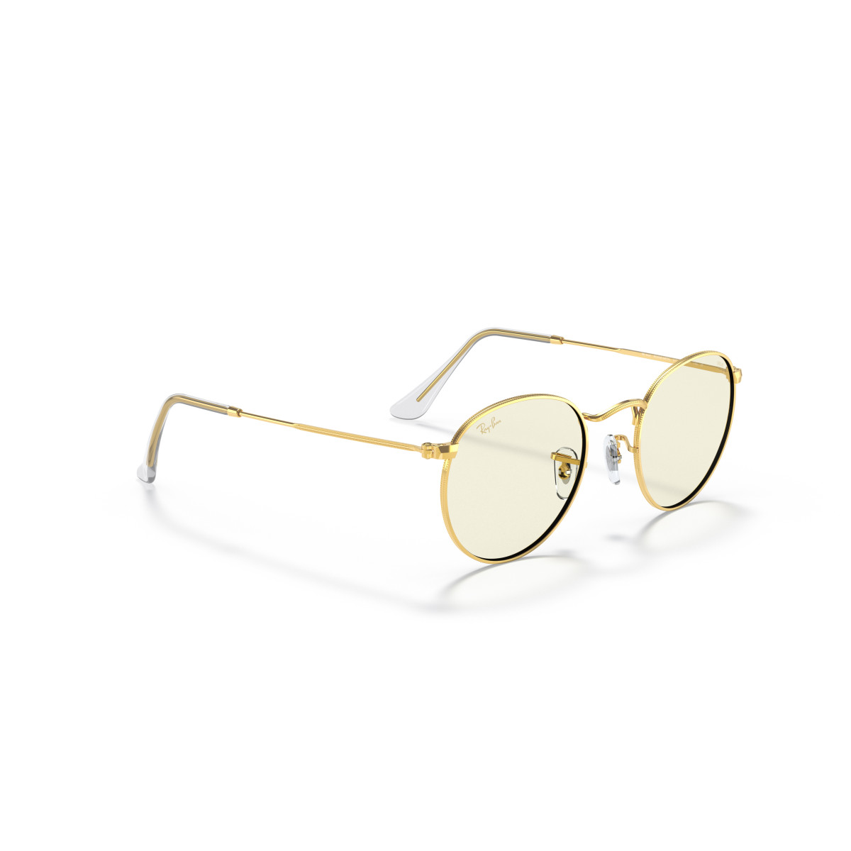 Ray-Ban Round Metal Small saulesbrilles | Photochromic | Gold - Clear