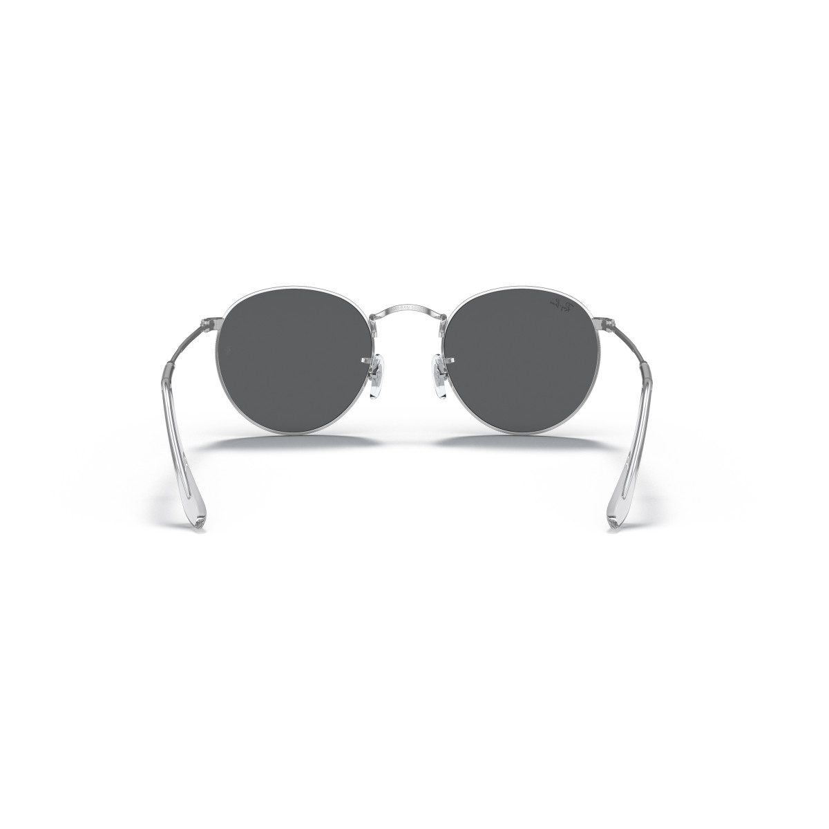 Ray-Ban Round Metal Large saulesbrilles | Silver - Dark Grey