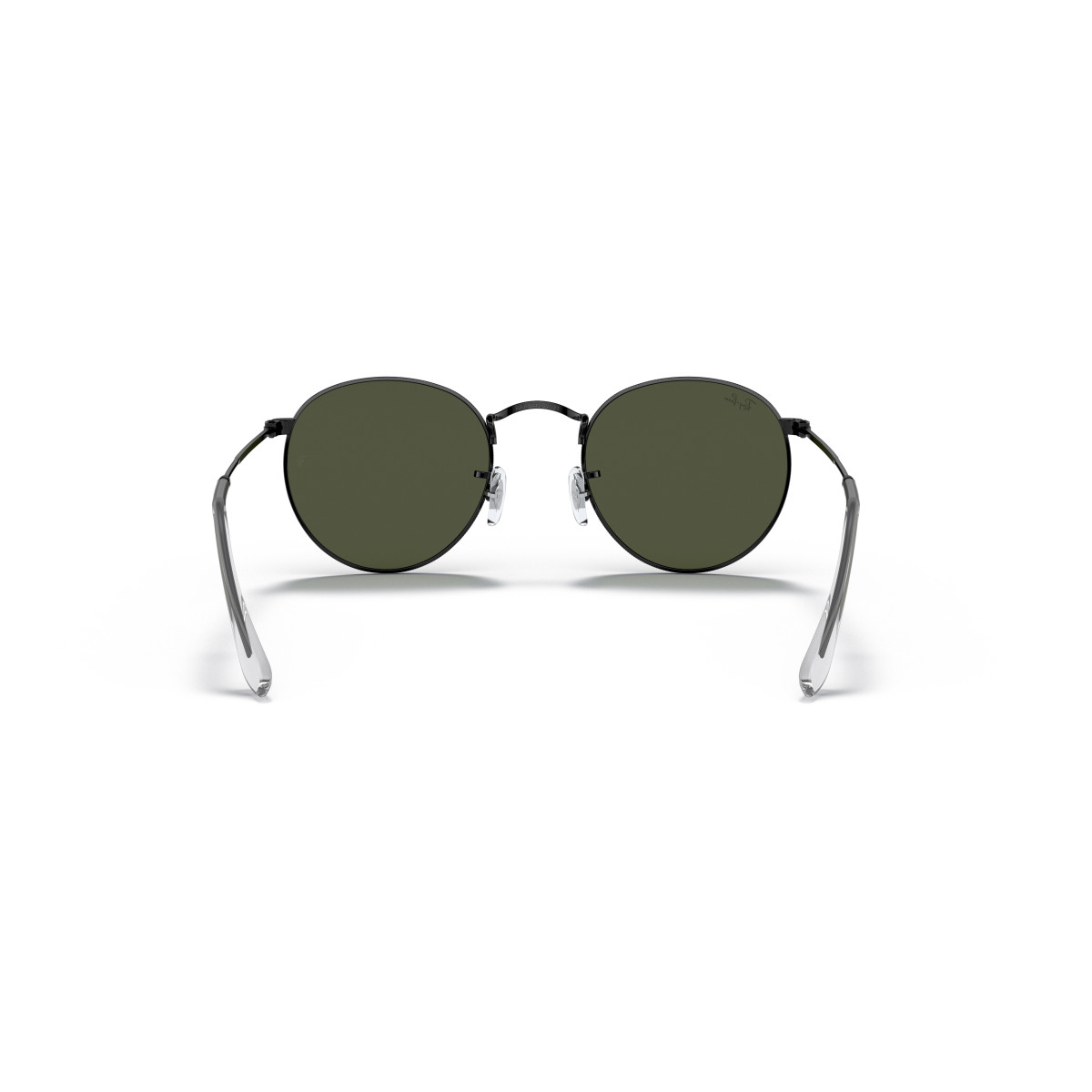 Ray-Ban Round Metal Small saulesbrilles | Black - G-15 Green