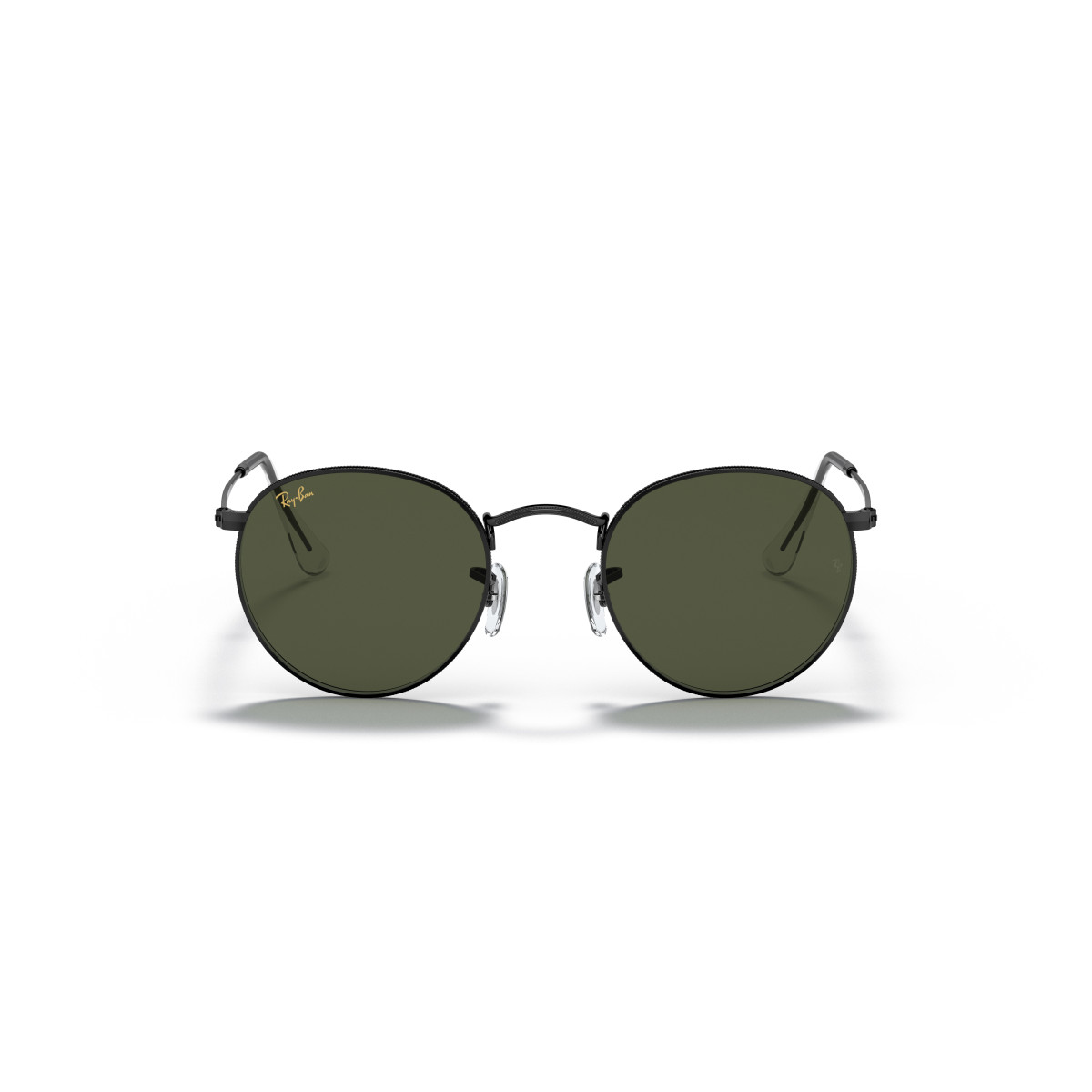 Ray-Ban Round Metal Small saulesbrilles | Black - G-15 Green