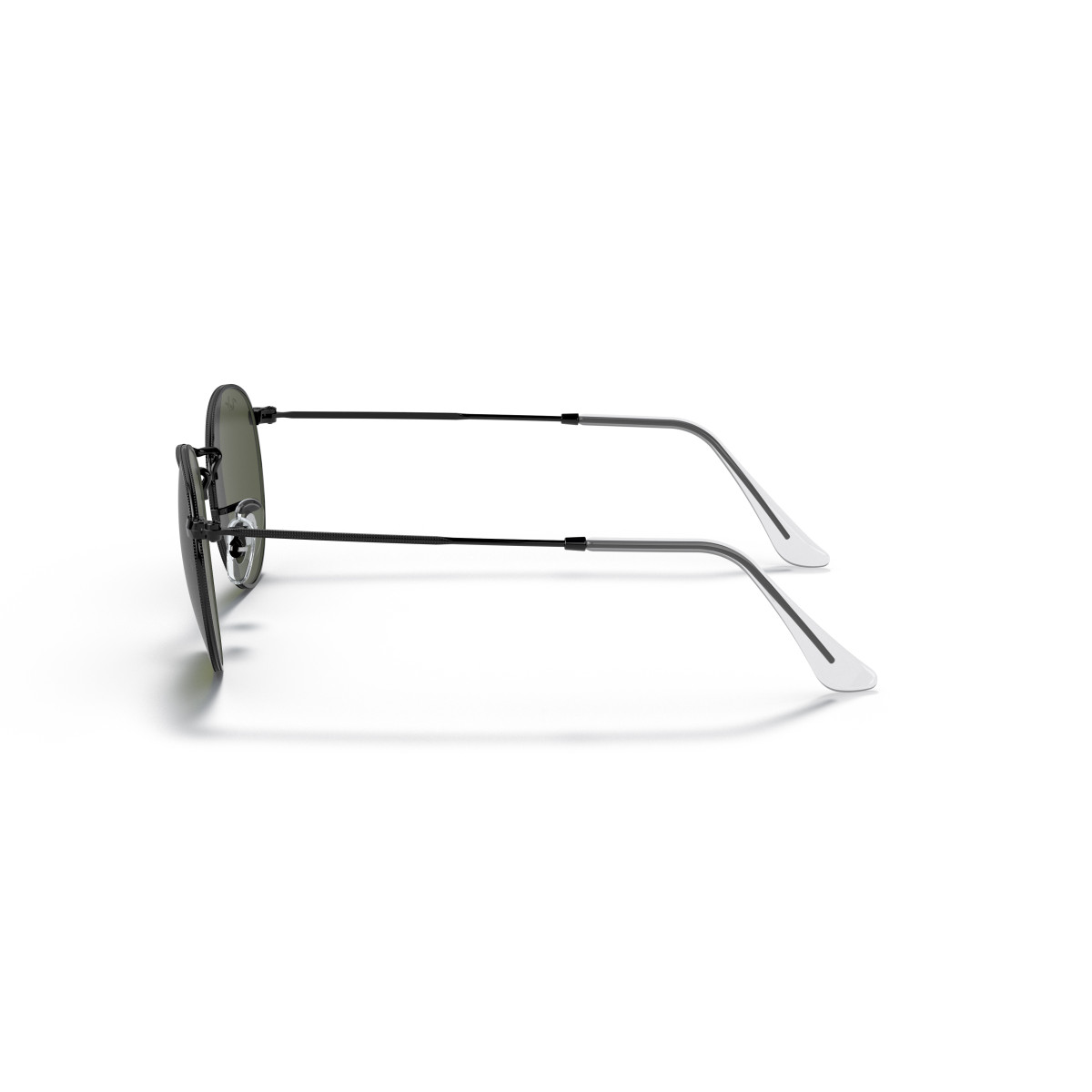 Ray-Ban Round Metal Small saulesbrilles | Black - G-15 Green