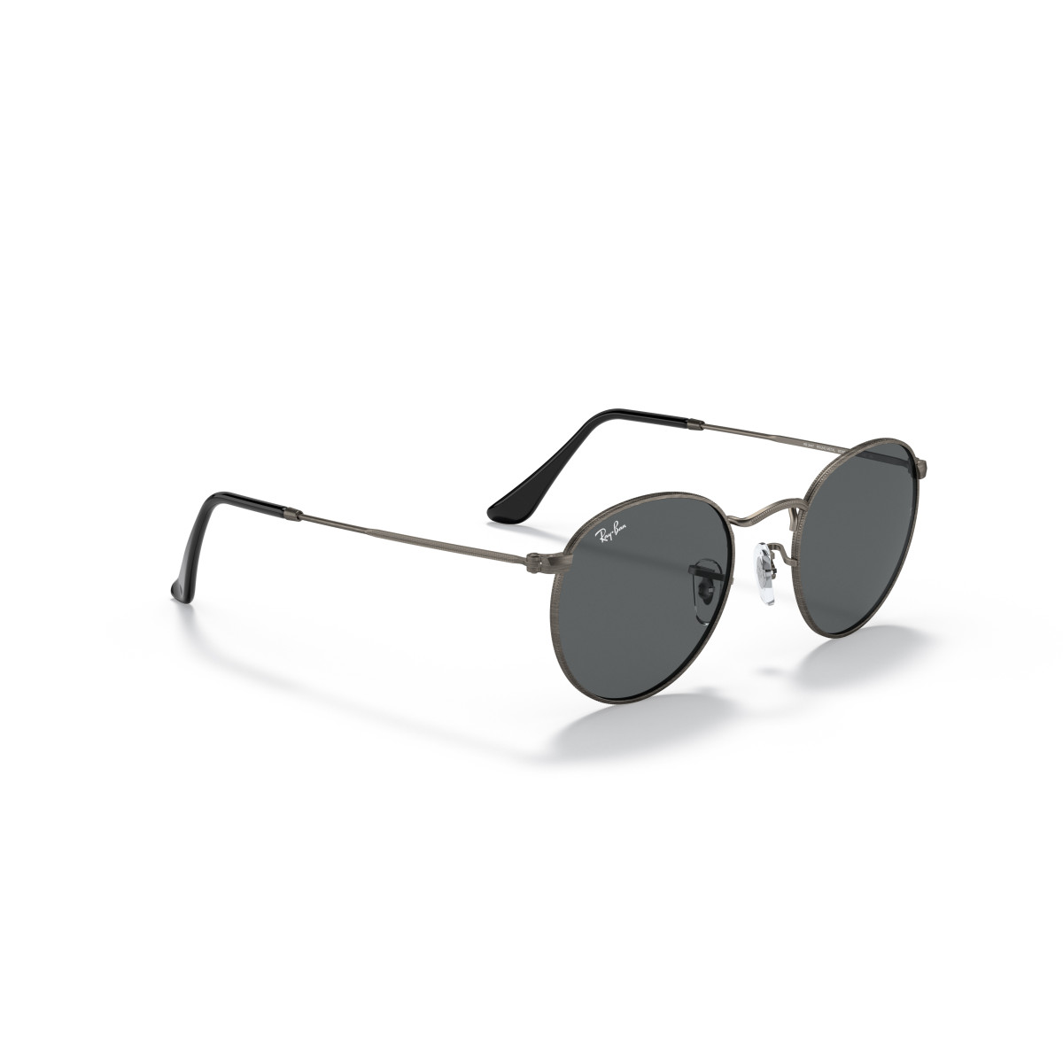 Ray-Ban Round Metal Large saulesbrilles | Gunmetal - Dark Grey