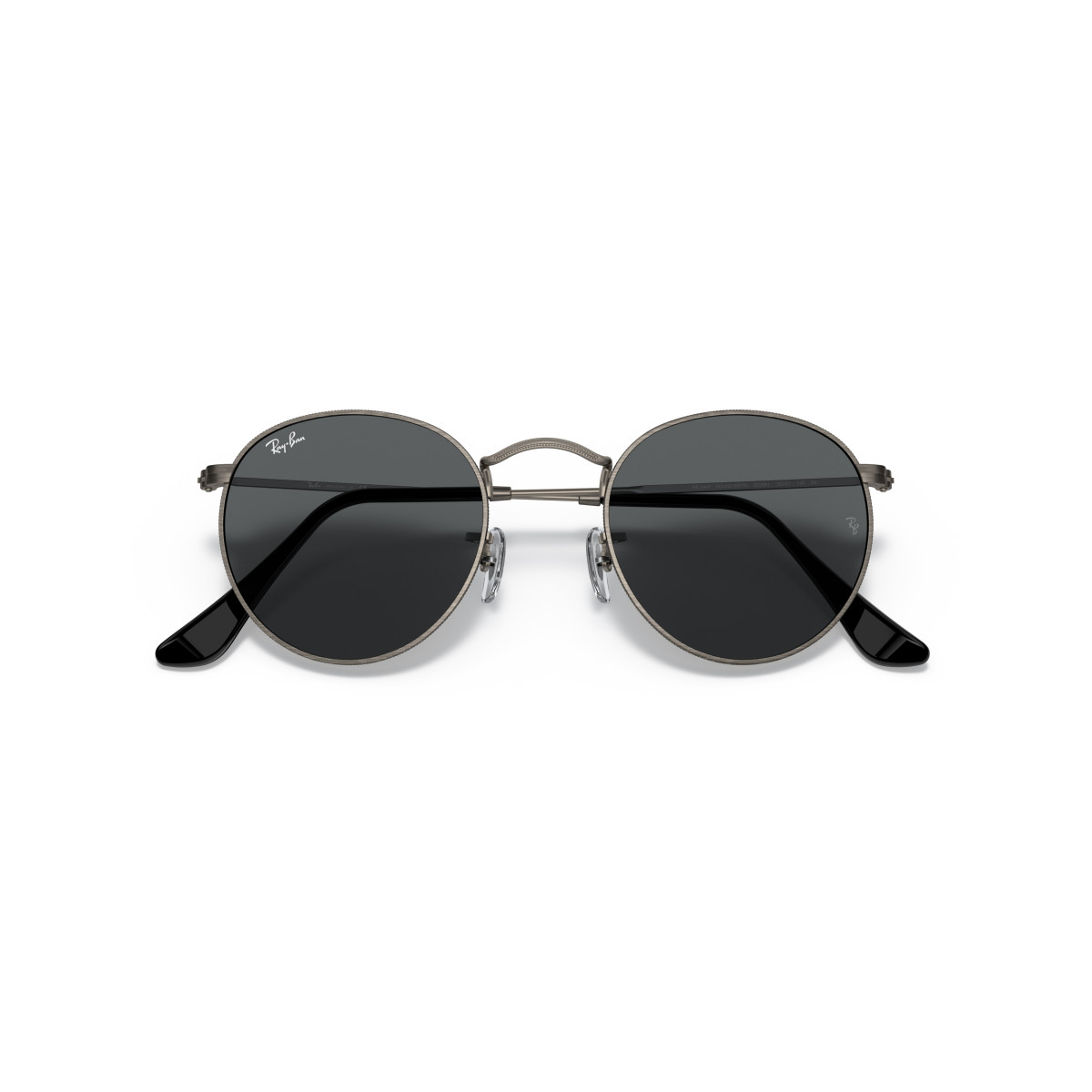 Ray-Ban Round Metal Large saulesbrilles | Gunmetal - Dark Grey