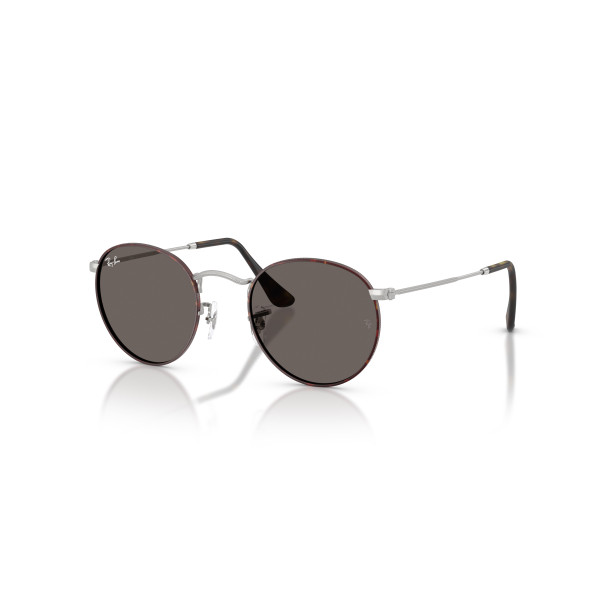 Ray-Ban Round Metal Large saulesbrilles | Matt Havana On Matt Silver - Dark Grey Ray-Ban Round Metal Large saulesbrilles | Matt Havana On Matt Silver - Dark Grey