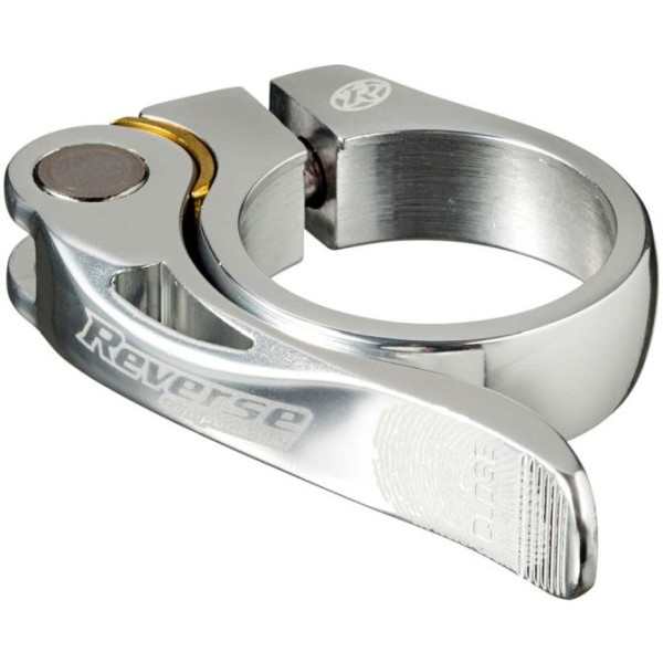 Reverse Long Life sēdekļa stutes skava | 34.9mm | Silver