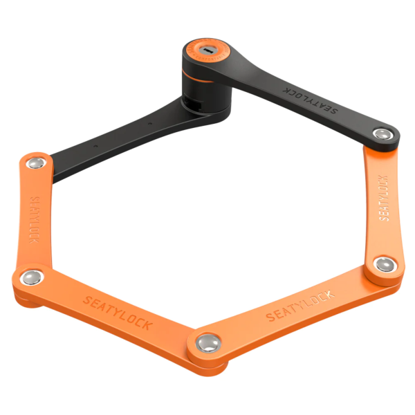 Seatylock Foldylock kompakts salokāms slēdzenes mehānisms | Oranžs Seatylock Foldylock kompakts salokāms slēdzenes mehānisms | Oranžs