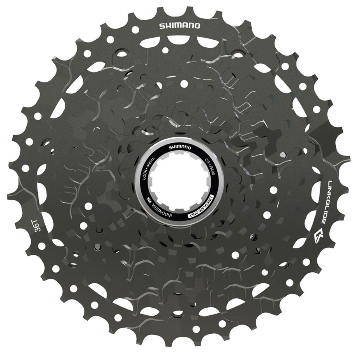 Shimano CUES CS-LG400 Linkglide kasete | 9 ātrumu
