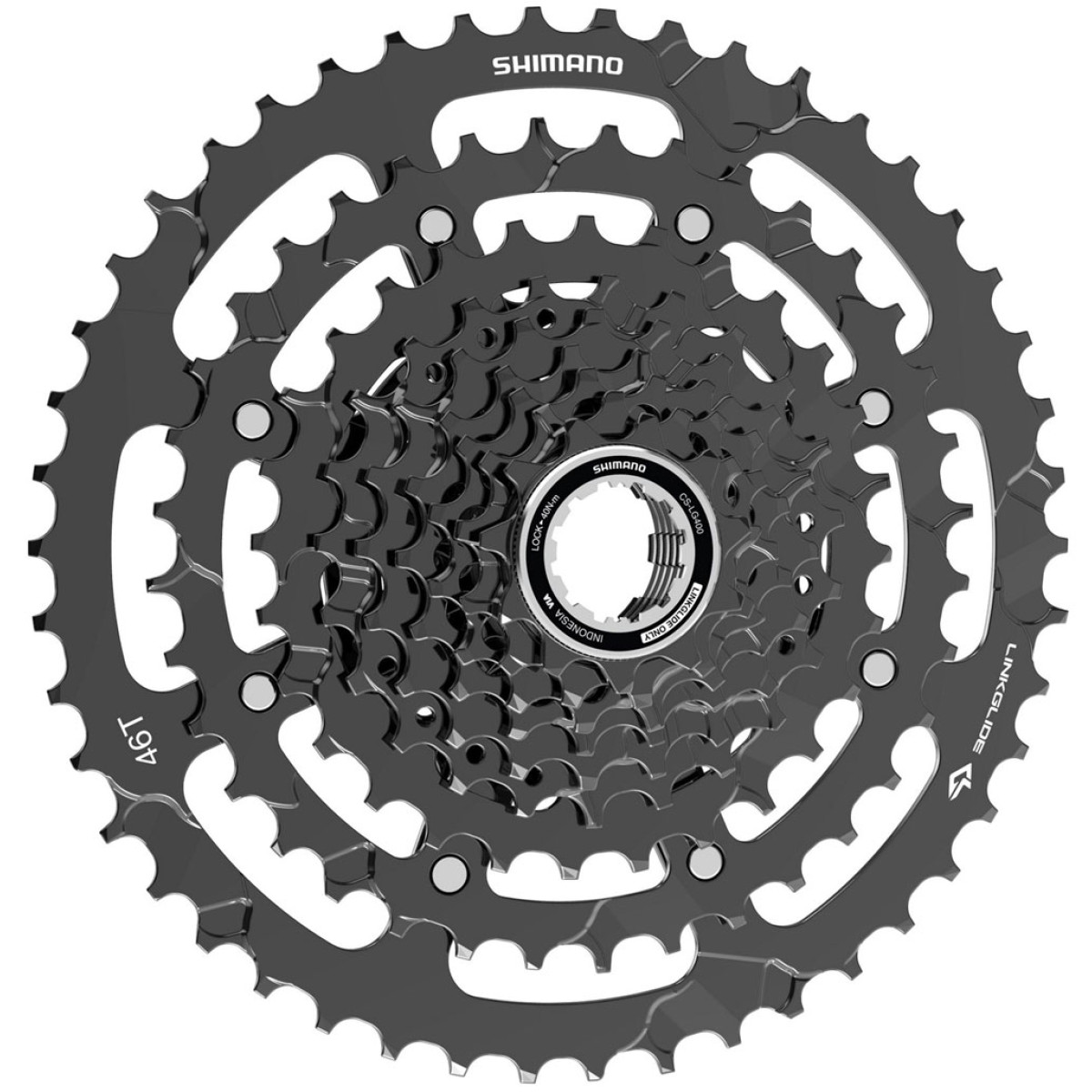 Shimano CUES CS-LG400 Linkglide kasete | 9 ātrumu