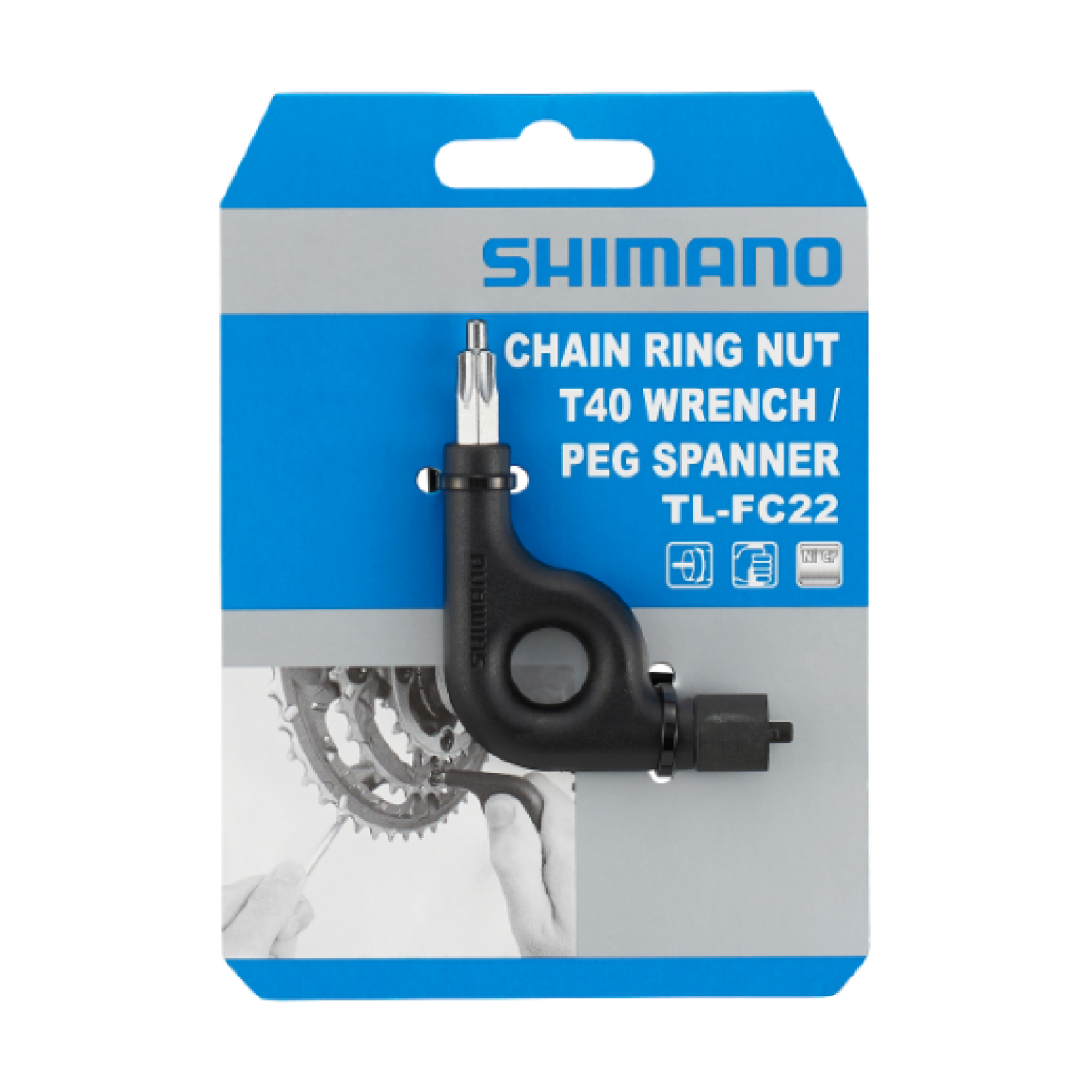 Shimano TL-FC22 ķēdes gredzena uzgrieznis T40 uzgriežņu atslēga/atslēgas uzgriežņu atslēga