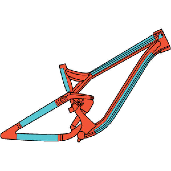 RideWrap dubultās piekares MTB rāmja aizsargss komplekts | Matēts