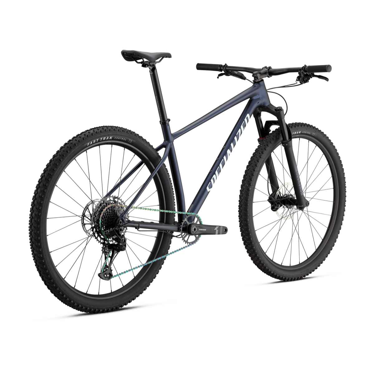 Specialized Chisel Hardtail Comp kalnu velosipēds | Gloss Metallic Deep Marine - Balts