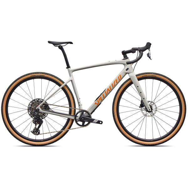 Specialized Diverge 4 Comp Carbon grants velosipēds | Dolomite Metallic - Orange Zest