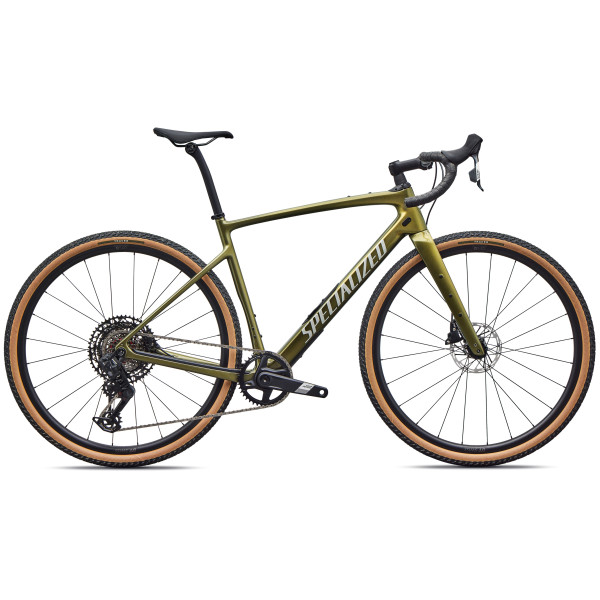 Specialized Diverge 4 Comp Carbon grants velosipēds | Laurel Green Metallic - Dolomite Metallic